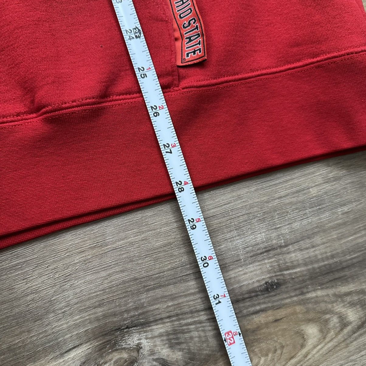 Lee Vintage 90s Ohio State Buckeyes Lee Sport Red Striped Hoodie Size US L / EU 52-54 / 3 - 10 Thumbnail