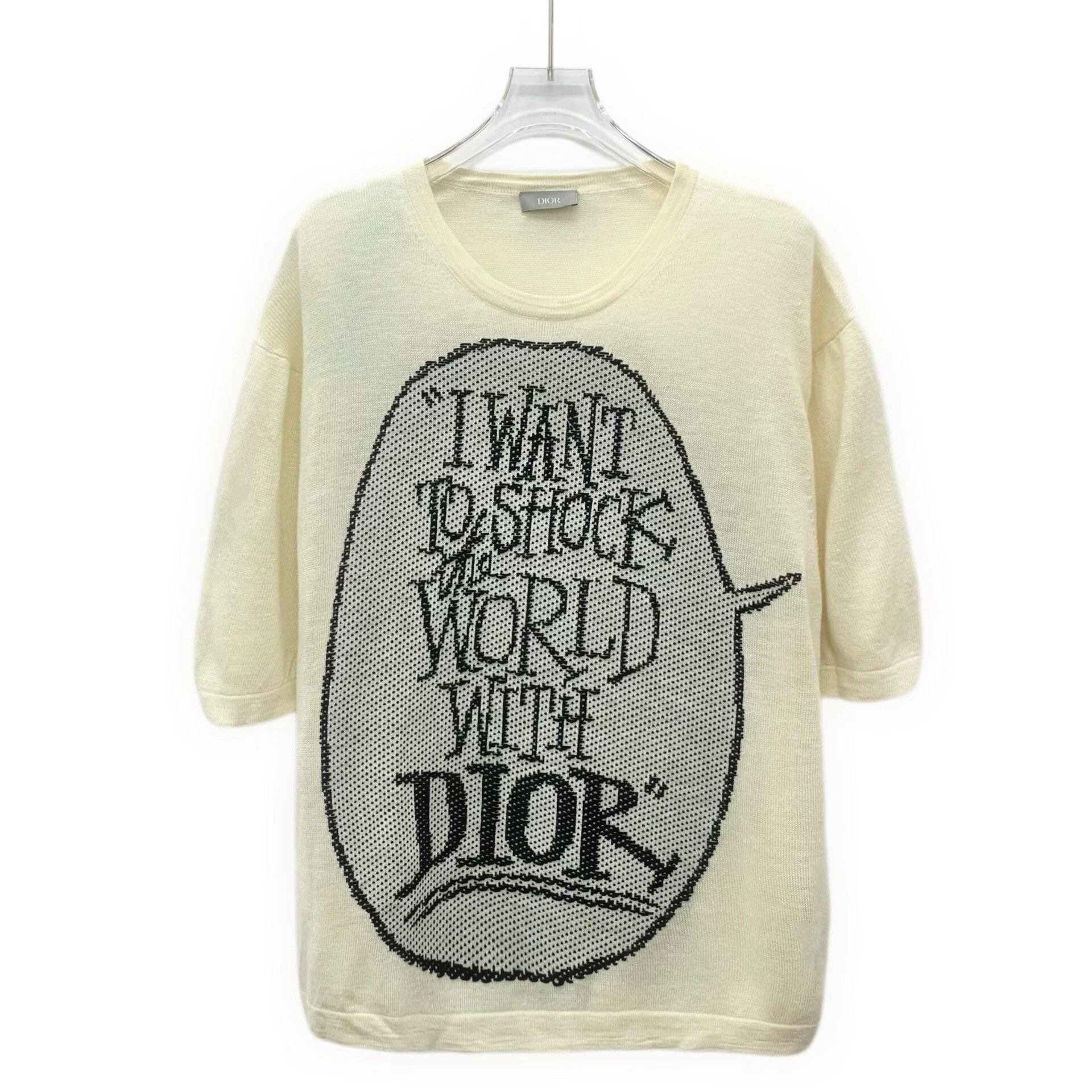 Dior Dior Graphic Speech Bubble Knit T-Shirt S Size S / US 4 / IT 40 - 1 Thumbnail