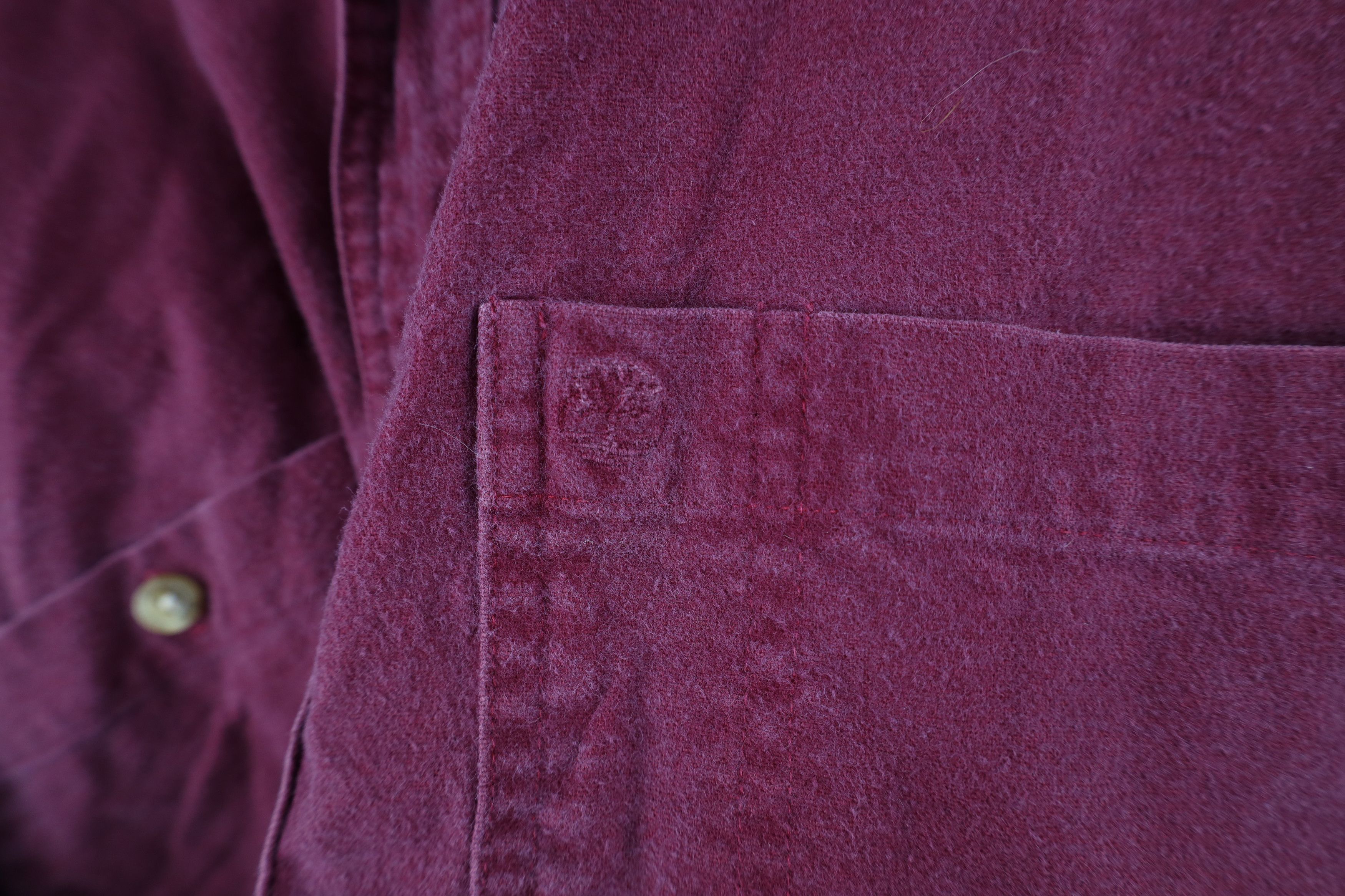 Timberland Vintage 90s Timberland Chamois Cloth Button Shirt Red Size US M / EU 48-50 / 2 - 4 Thumbnail