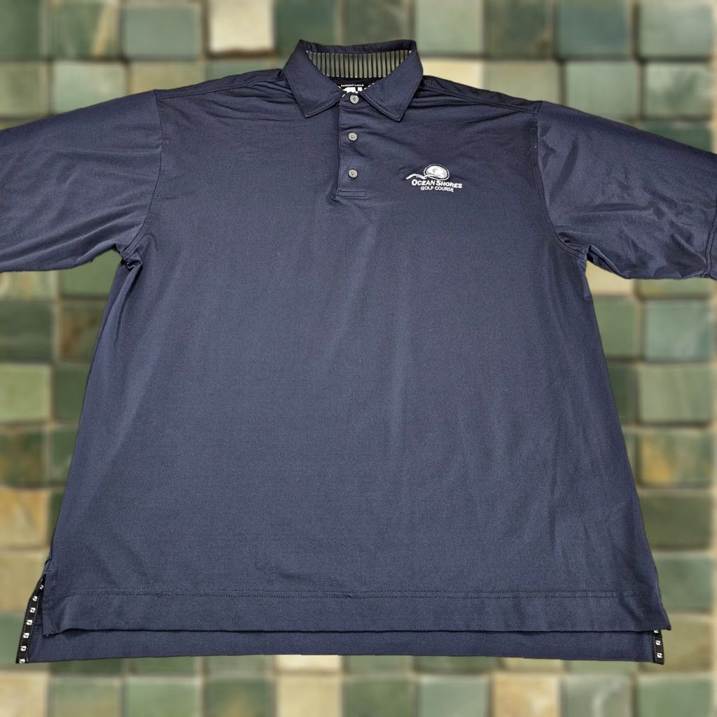 Footjoy FootJoy Polo Shirt Mens Large Navy ProDry Lisle Performance Stretch Comfort Golf Shirt Size US L / EU 52-54 / 3 - 1 Thumbnail