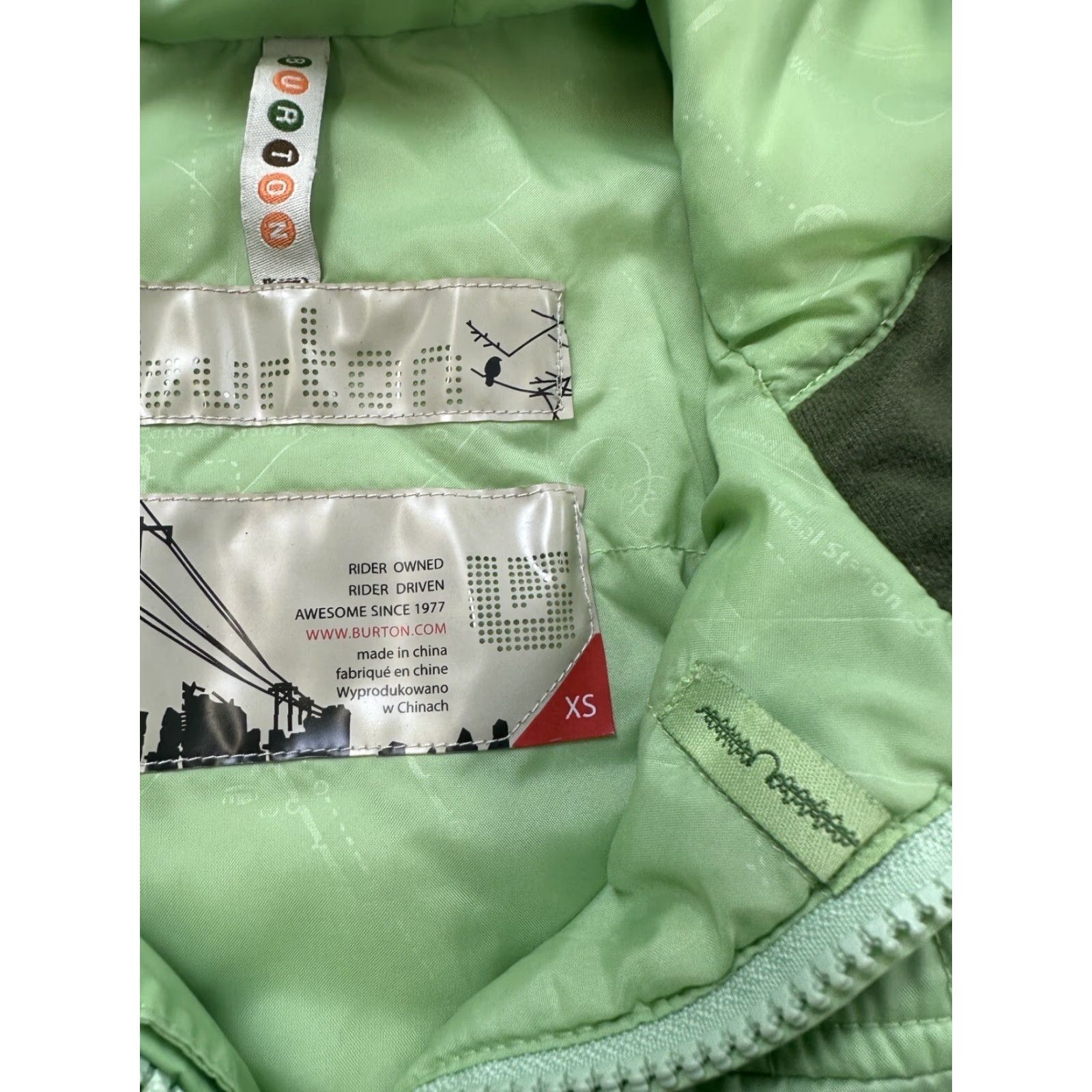 Burton Burton Jacket Women’s XS Green Insulated Winter Hooded Ski Snowboard Size XS / US 0-2 / IT 36-38 - 7 Thumbnail