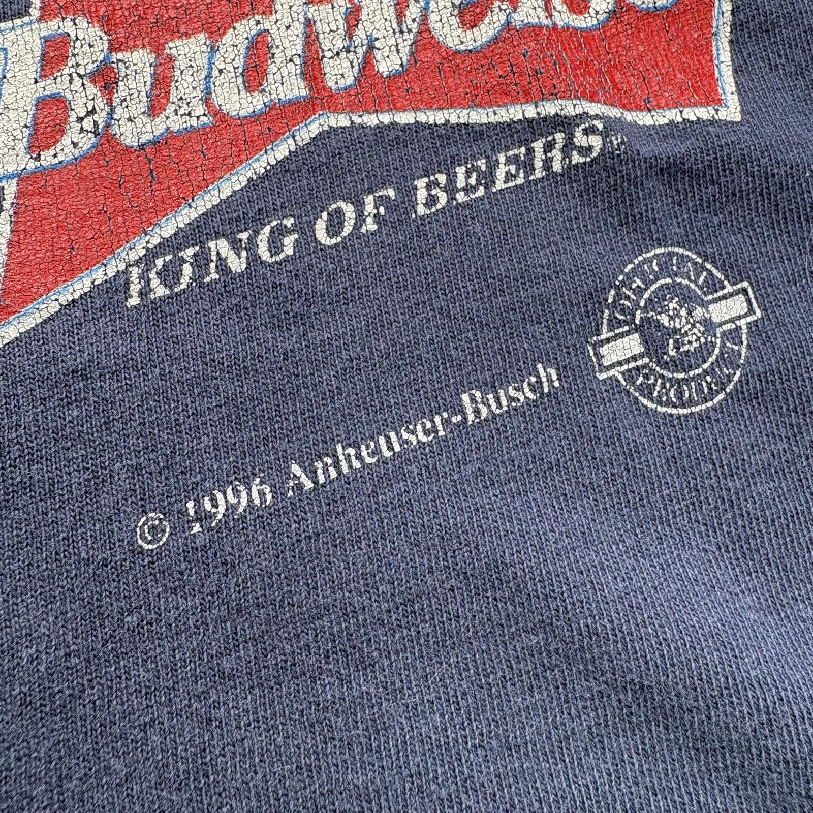 Budweiser Vintage Budweiser Beer Frogs Speedboat Double Sided Shirt Size US XL / EU 56 / 4 - 7 Thumbnail