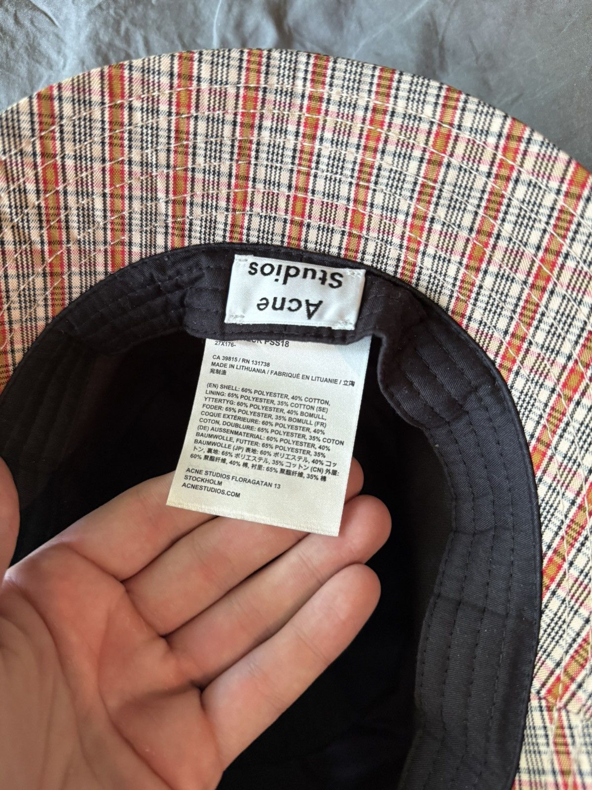 Acne Studios Acne Studios Plaid Bucket Hat Size ONE SIZE - 5 Thumbnail