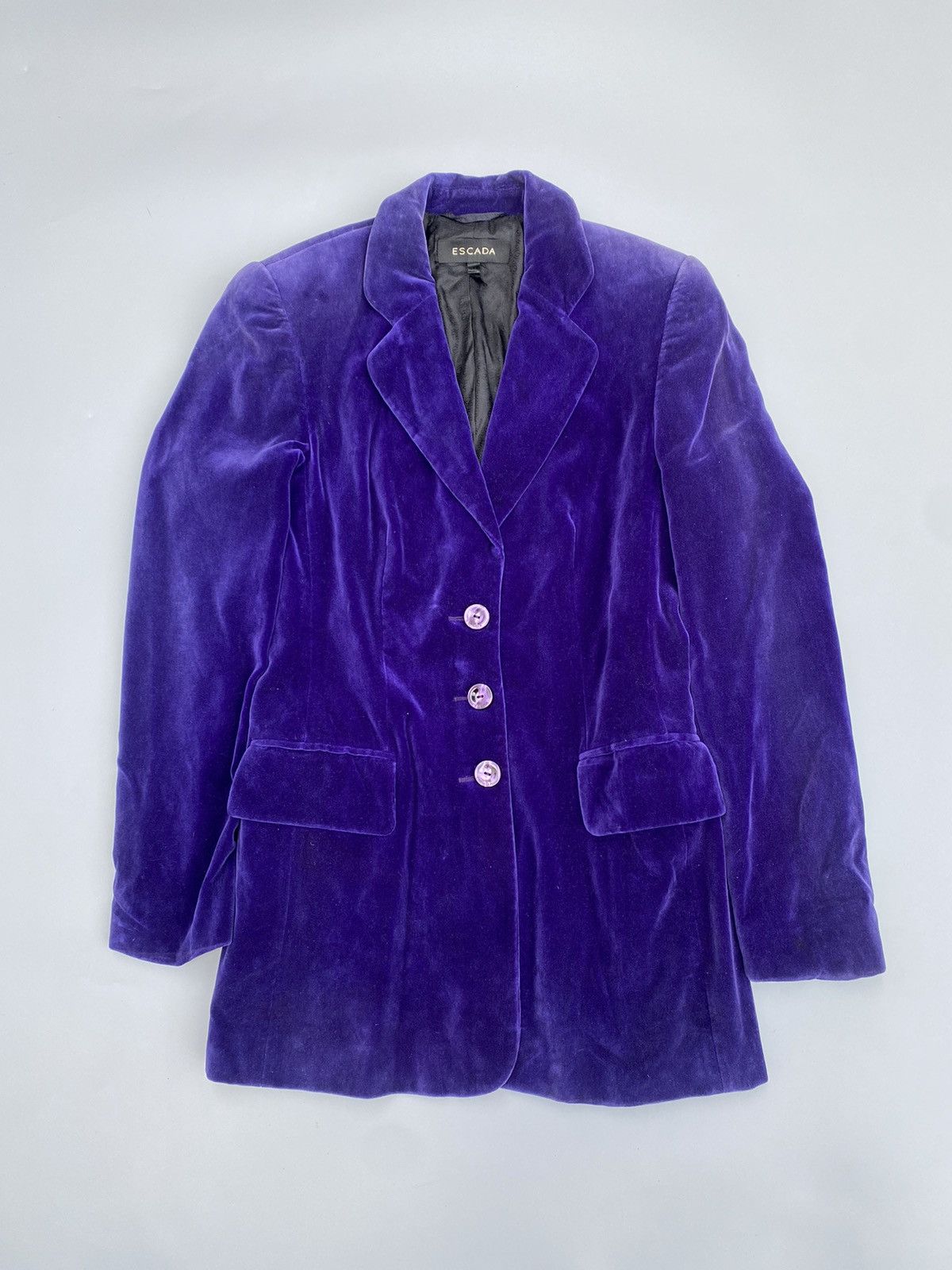 Escada Vintage Escada Velvet Blazer Size S / US 4 / IT 40 - 4 Thumbnail