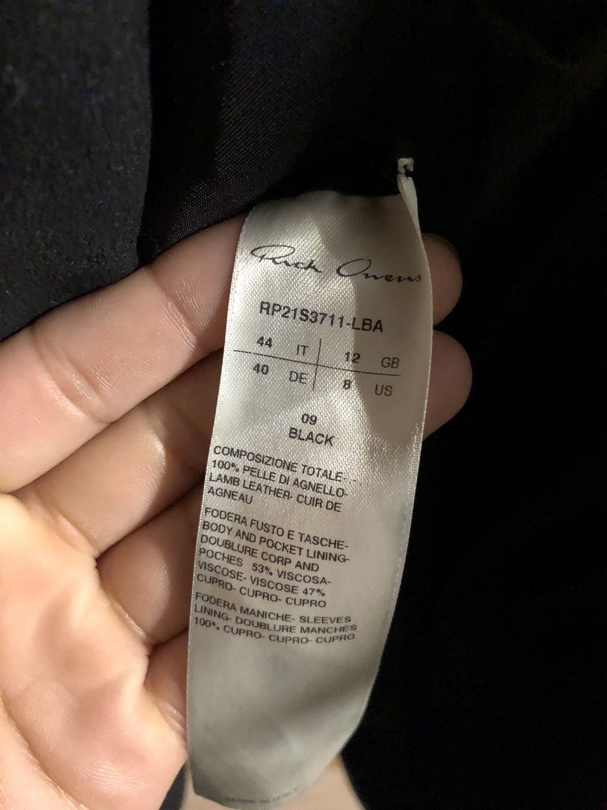 Rick Owens SS21 ‘PHLEGETHON’ Blistered Lamb Leather Jacket Size M / US 6-8 / IT 42-44 - 6 Thumbnail