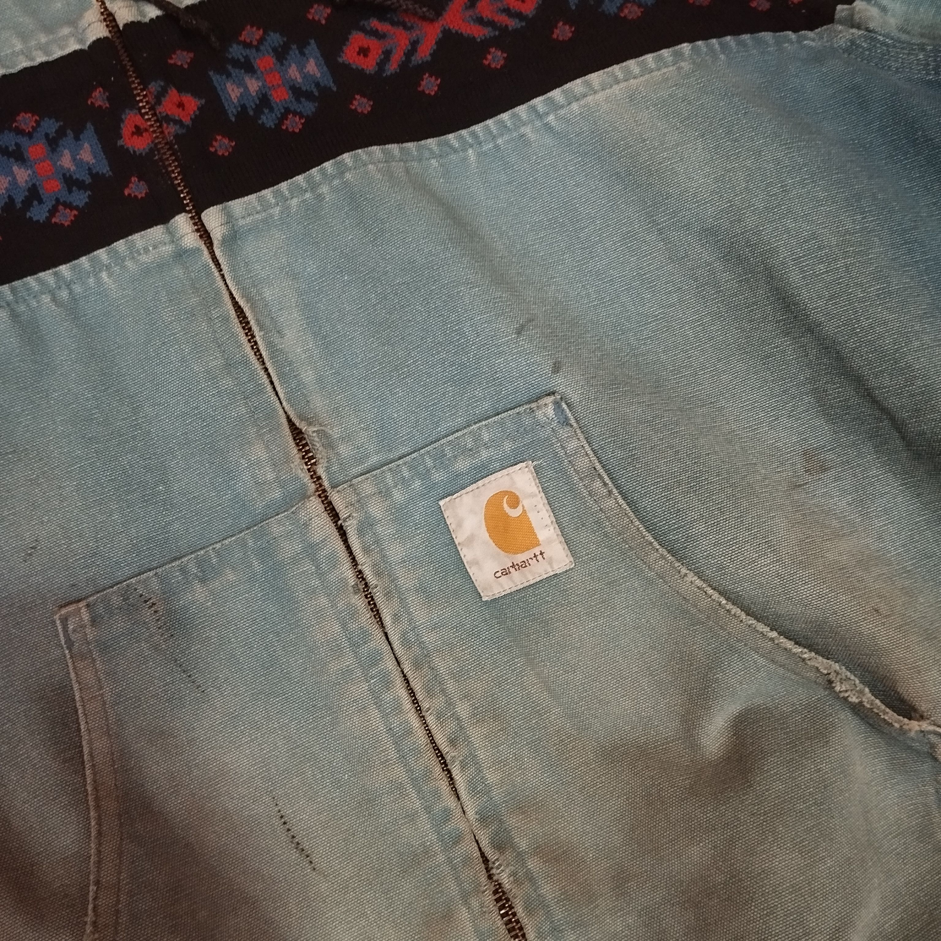 Carhartt Vtg 90s Active Jacket Navajo/ Aztec forest green Size US XXL / EU 58 / 5 - 3 Thumbnail