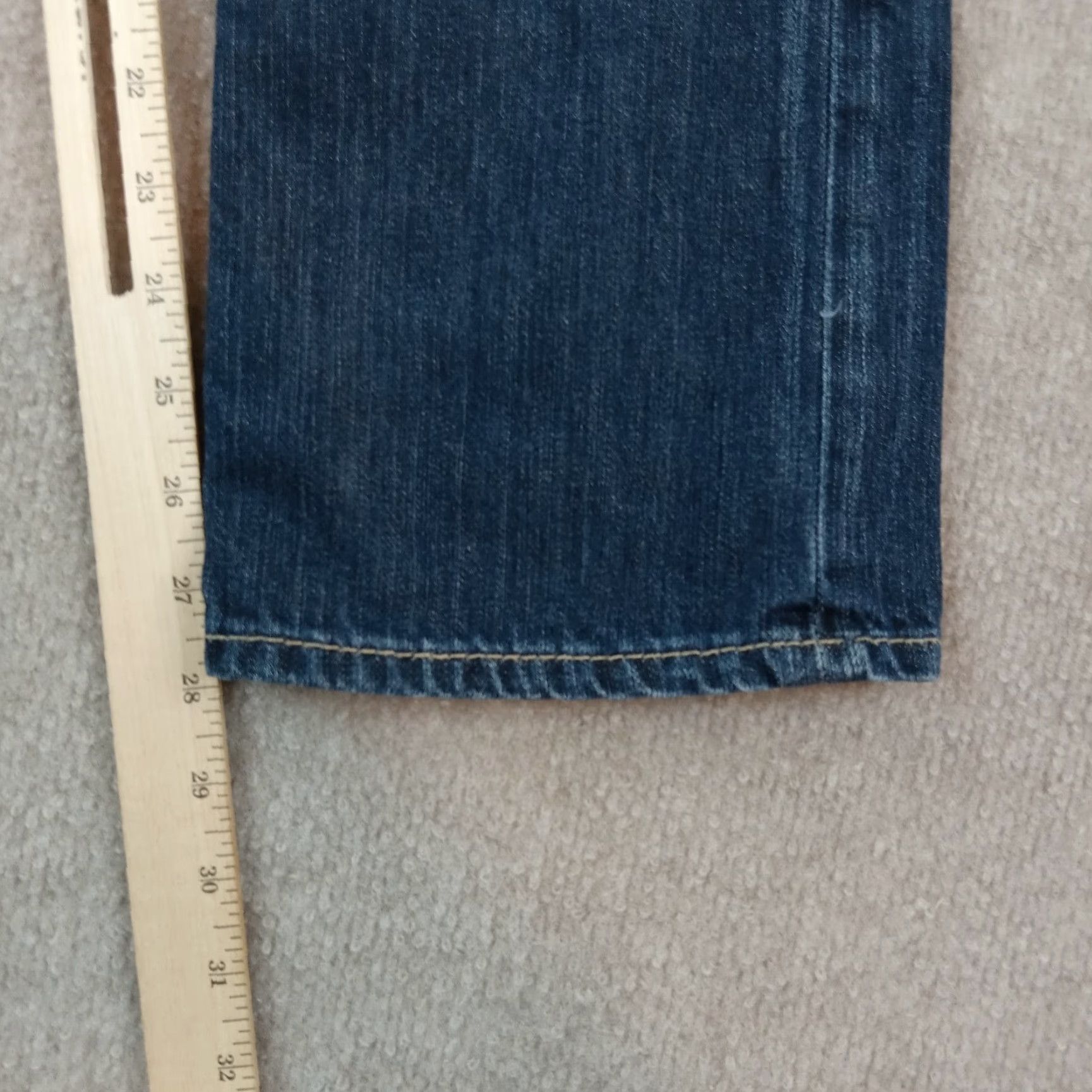 Vintage Buckle BKE Mens 27x28 Blue Denim Straight Jeans Casual Button Fly Cotton Size US 27 - 3 Thumbnail