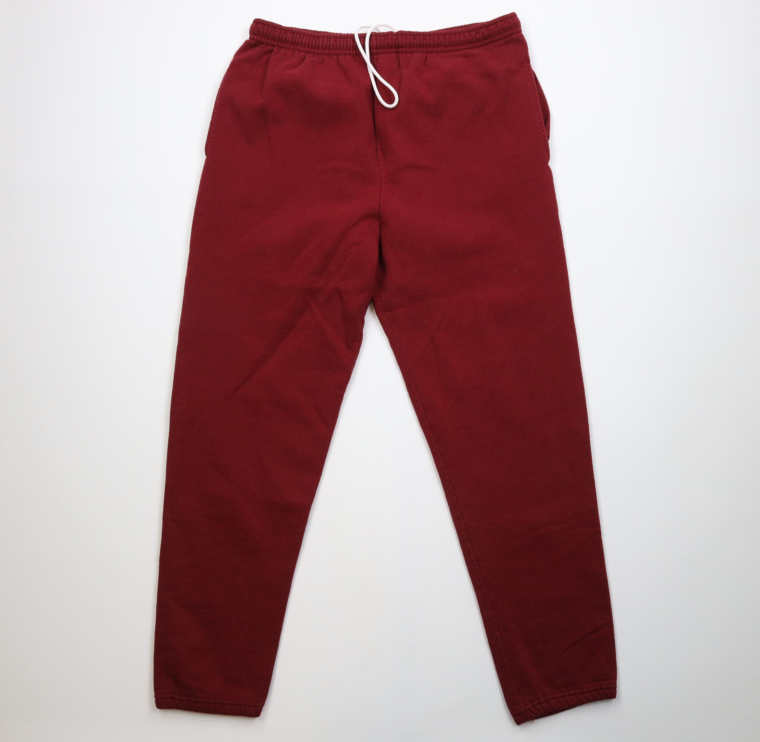 Vintage Vintage Y2K Streetwear Blank Sweatpants Pants Red Size US 38 / EU 54 - 1 Thumbnail