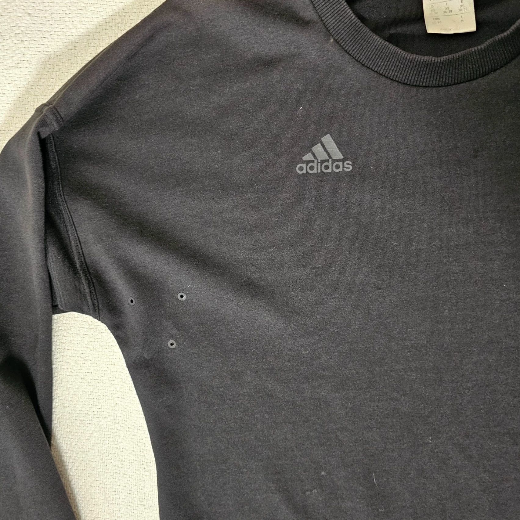 Adidas Adidas XS Black Sweatshirt Tan Try JSY Crewneck Relaxed Fit Vented Size XS / US 0-2 / IT 36-38 - 3 Thumbnail