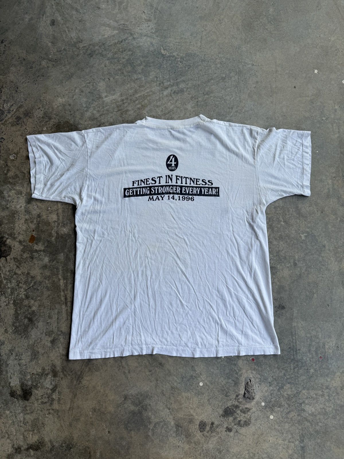 Vintage *RARE* VINTAGE 90s POWERHOUSE GYM TEE DORIAN YATES Size US XXL / EU 58 / 5 - 7 Thumbnail