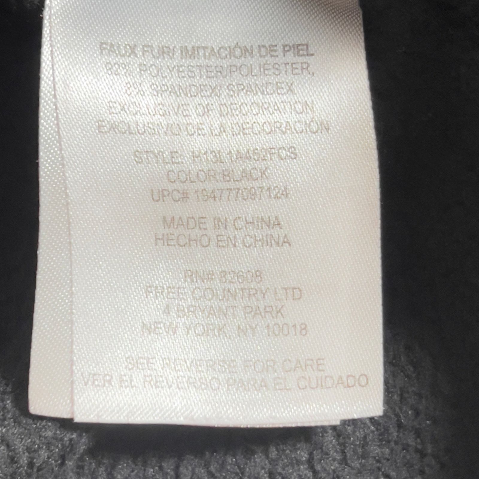Free Country Fleece Full Zip Jogger Free Country Woman's L Black Pockets Size L / US 10 / IT 46 - 8 Thumbnail
