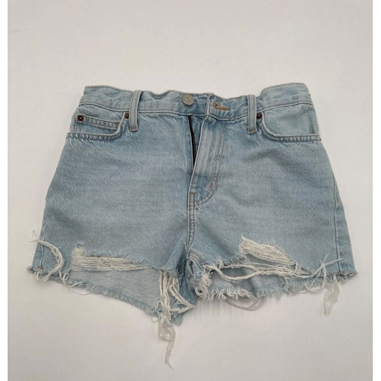 Urban Outfitters BDG Girlfriend High-Rise Distressed Denim Shorts Size 24 Size 24" / US 00 / IT 34 - 1 Thumbnail