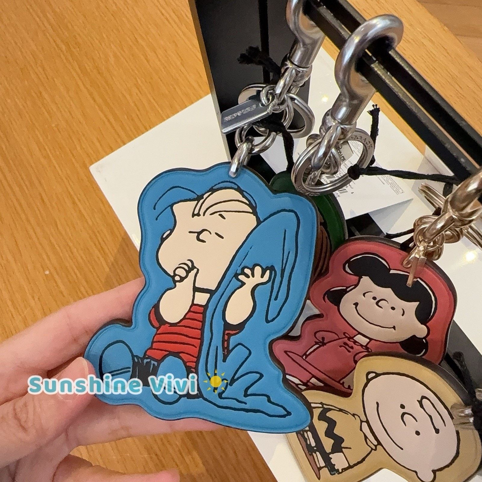 Coach NWT Coach x Peanuts Linus Leather Bag Charm Keychain CBG56 Size ONE SIZE - 1 Thumbnail