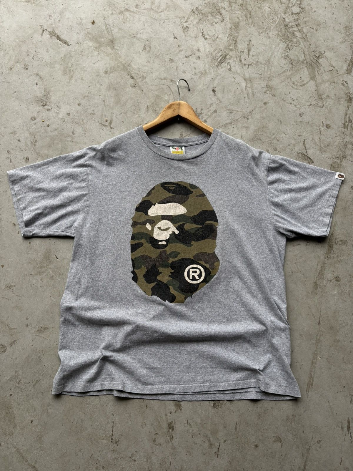 Bape A Bathing Ape (BAPE) 1st Camo Big Ape Head Mirrored Grey Size US XXL / EU 58 / 5 - 1 Thumbnail
