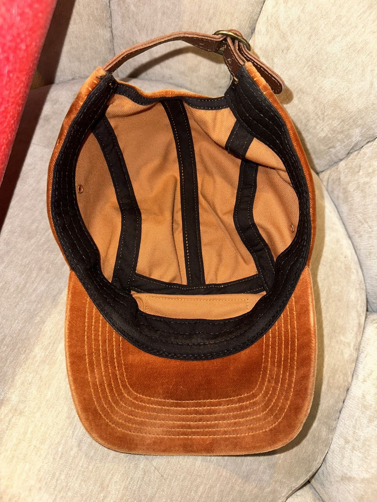 Supreme Supreme Velvet Camp Cap Orange Size ONE SIZE - 5 Thumbnail