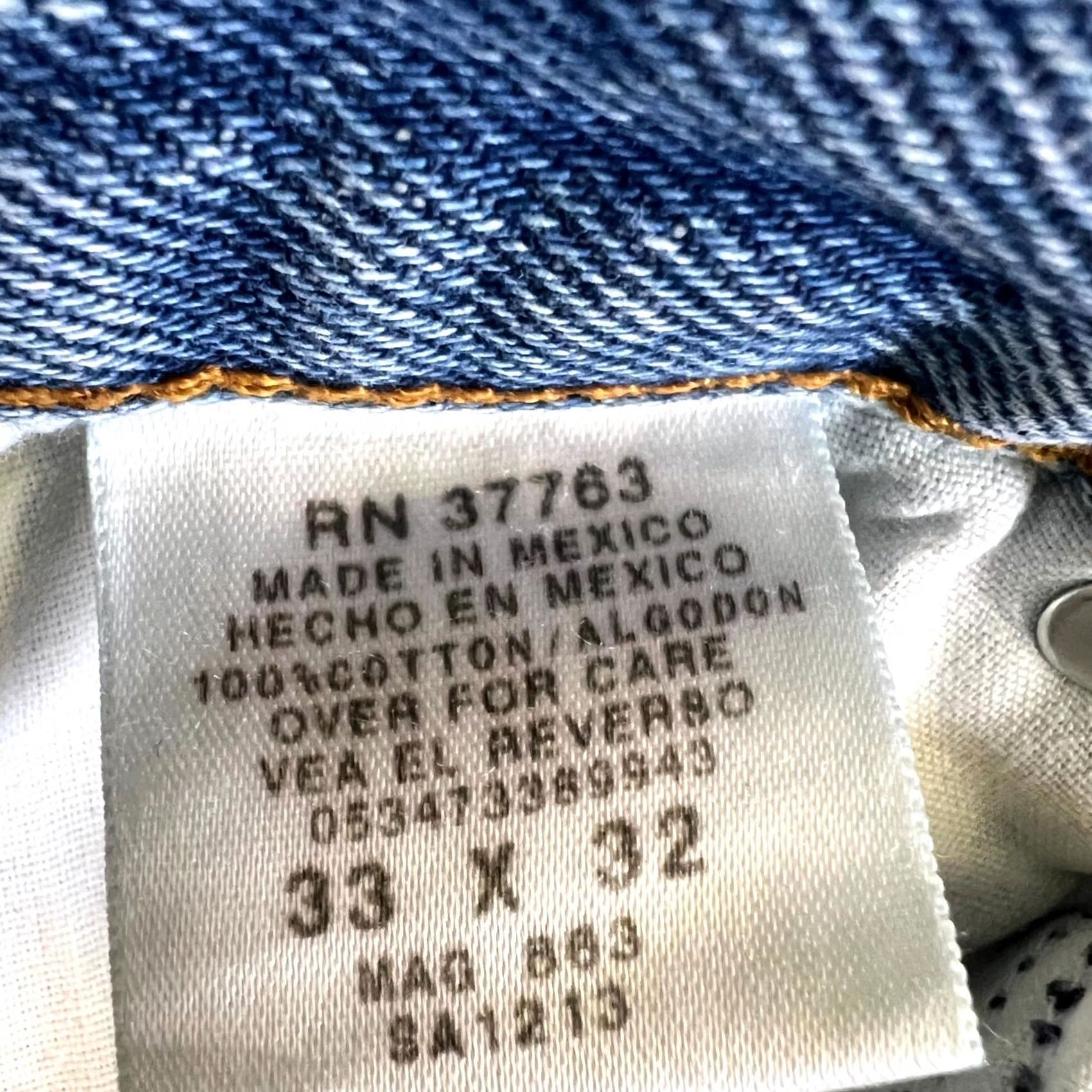 Vintage Members Mark Jeans - Classic Denim - 33x32 - Blue - Lightweight - Grunge Streetwear Size US 33 - 6 Thumbnail