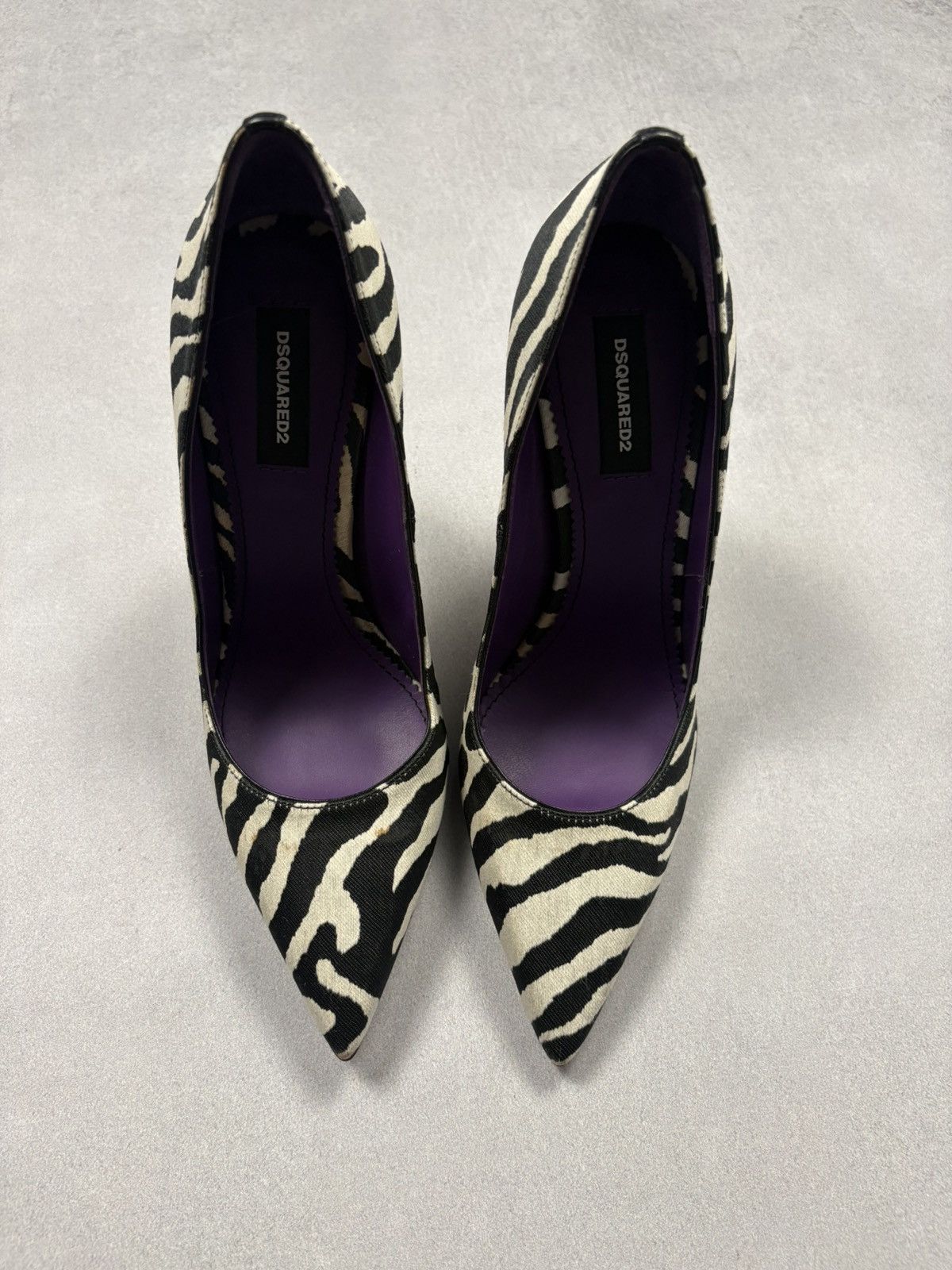 Dsquared2 Dsquared2 Zebra Print Pointed Toe Heels Pumps EU38 Archival Size US 8 / IT 38 - 3 Thumbnail