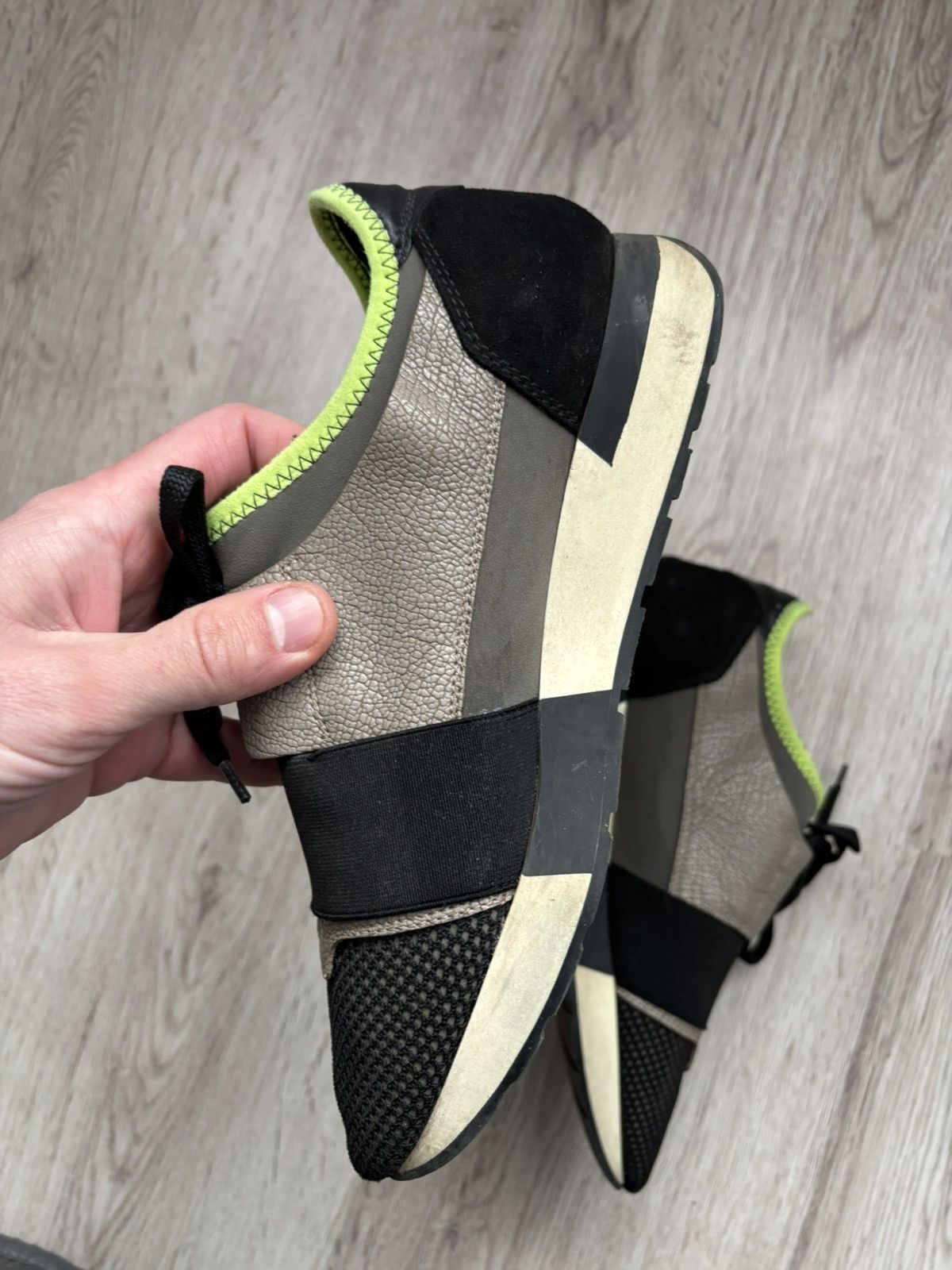 Balenciaga Balenciaga Tri Color Leather and Suede Race Runner Size 38 Size US 8 / IT 38 - 16 Thumbnail