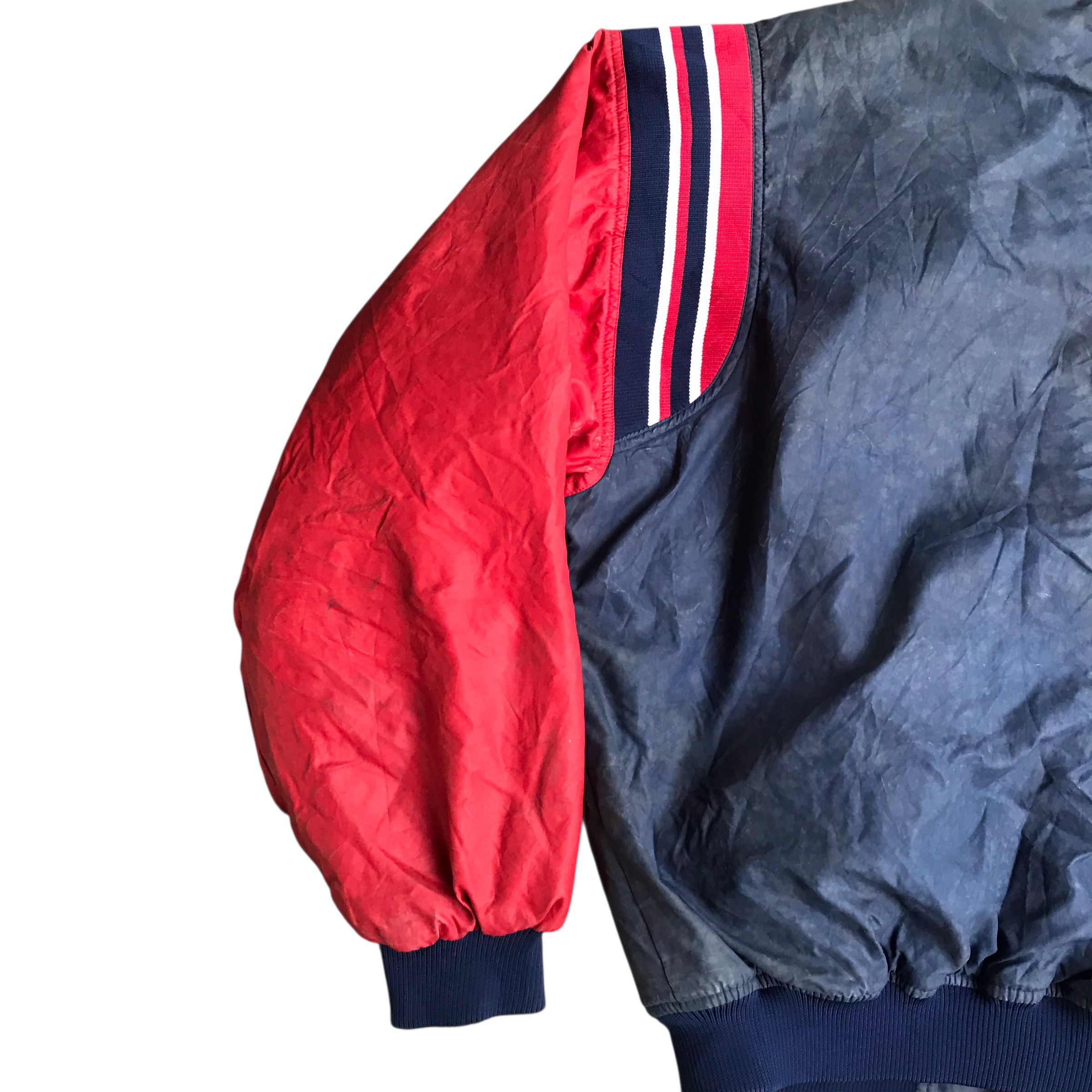 MLB Majestic Rare 90s Atlanta Braves MLB Bomber Sun Faded Size US XL / EU 56 / 4 - 8 Thumbnail