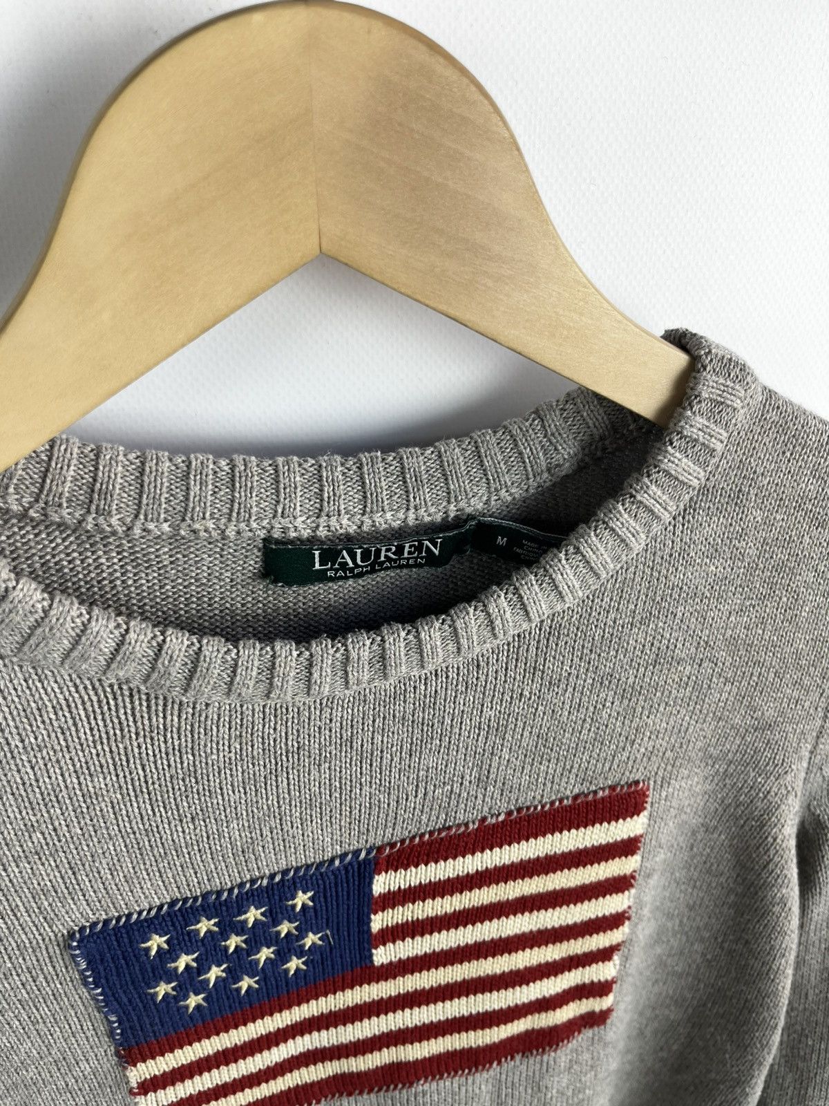 Polo Ralph Lauren Vintage Ralph Lauren sweater big logo USA American Flag knit Size M / US 6-8 / IT 42-44 - 8 Thumbnail