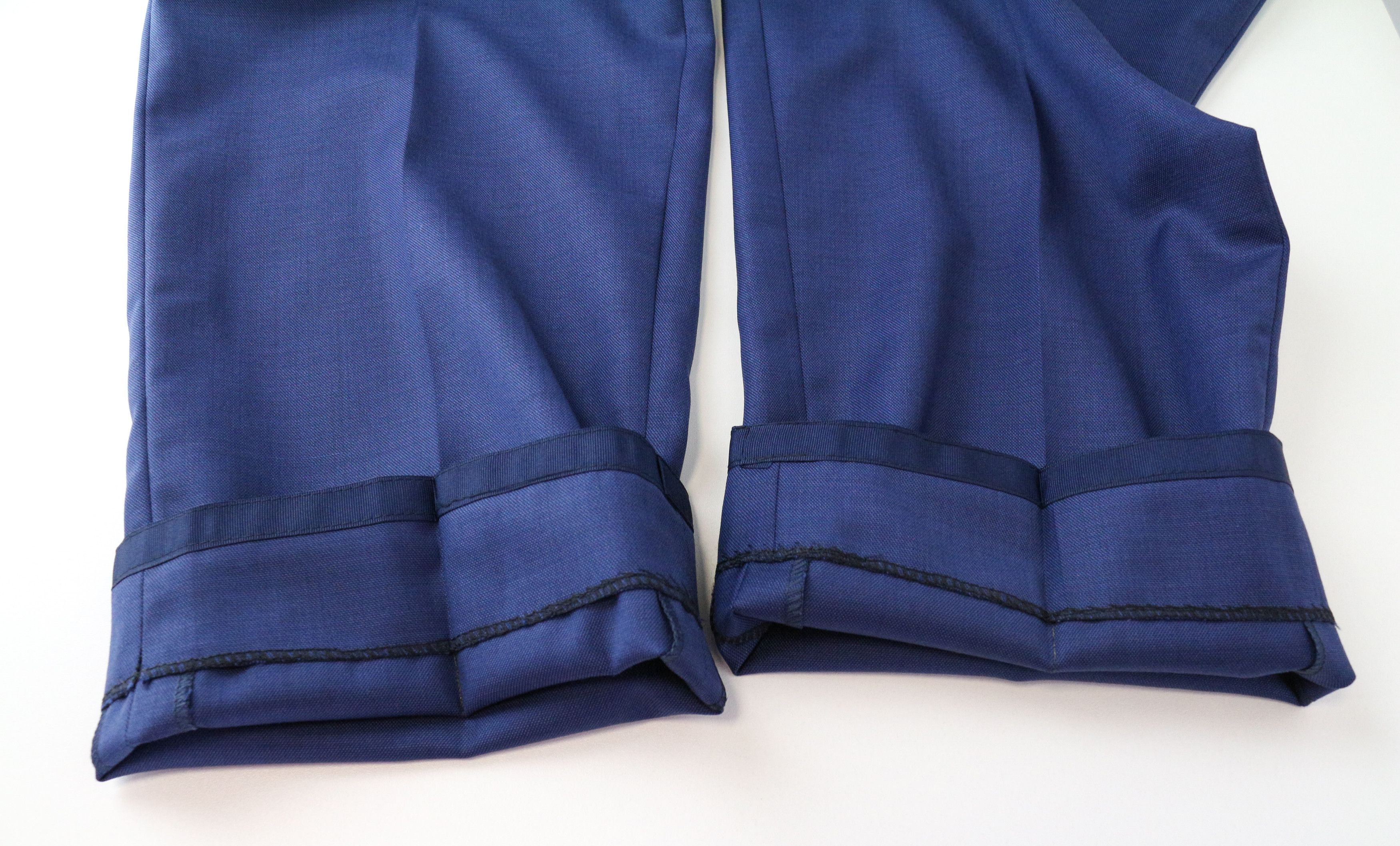 Suitsupply UK46S Blue Wool Lined Pleated Front Trousers 60685 Size 46S - 9 Thumbnail