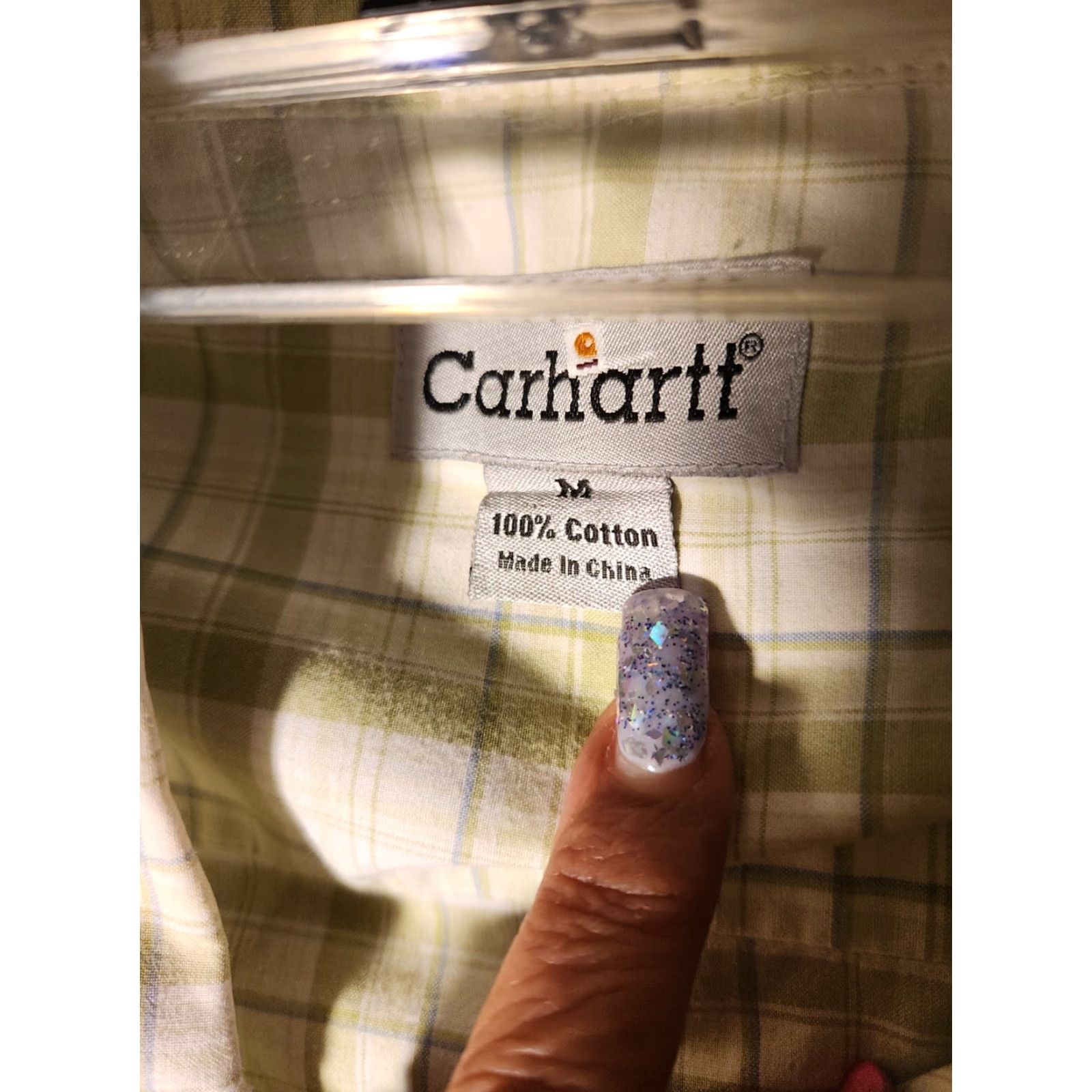 Carhartt Carhartt Men’s Short Sleeve Plaid Shirt 100% Cotton Green Sz M Medium Size US M / EU 48-50 / 2 - 4 Thumbnail