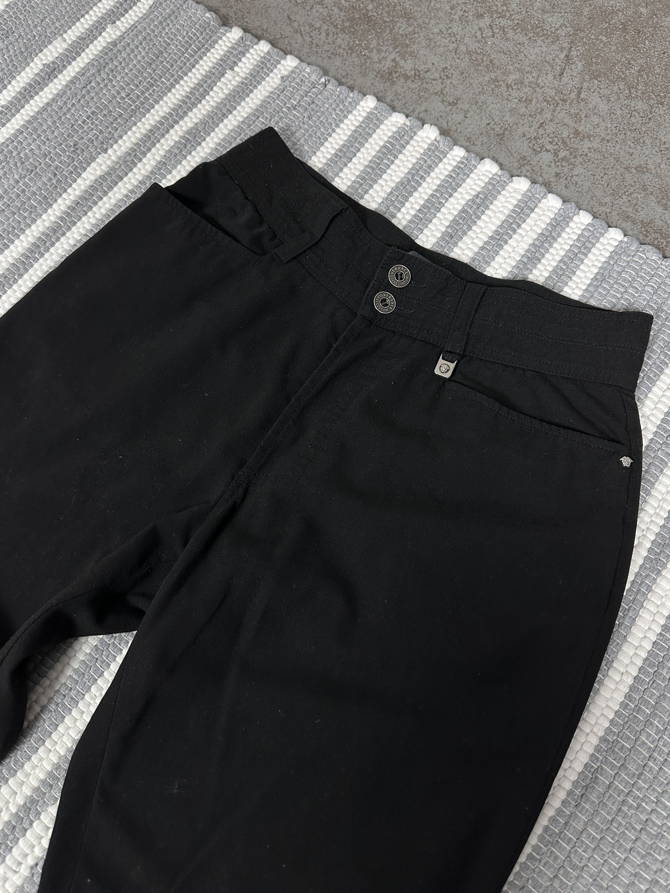 Versace Vintage Versace Jeans Couture Black Pants Trousers Size 34" / US 12 / IT 48 - 7 Thumbnail