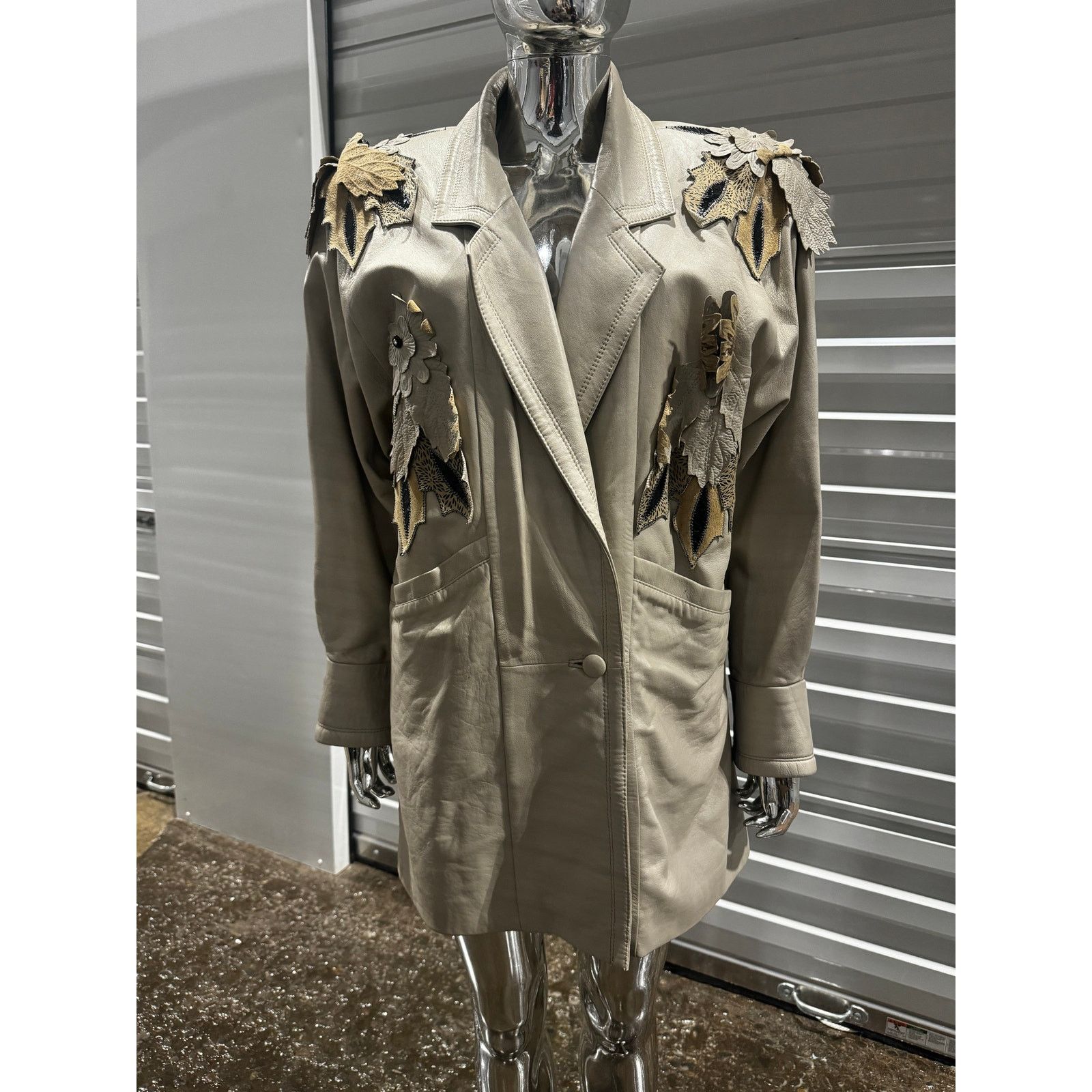 & Other Stories Rare Leather Patch work Coat Size XL / US 12-14 / IT 48-50 - 1 Thumbnail
