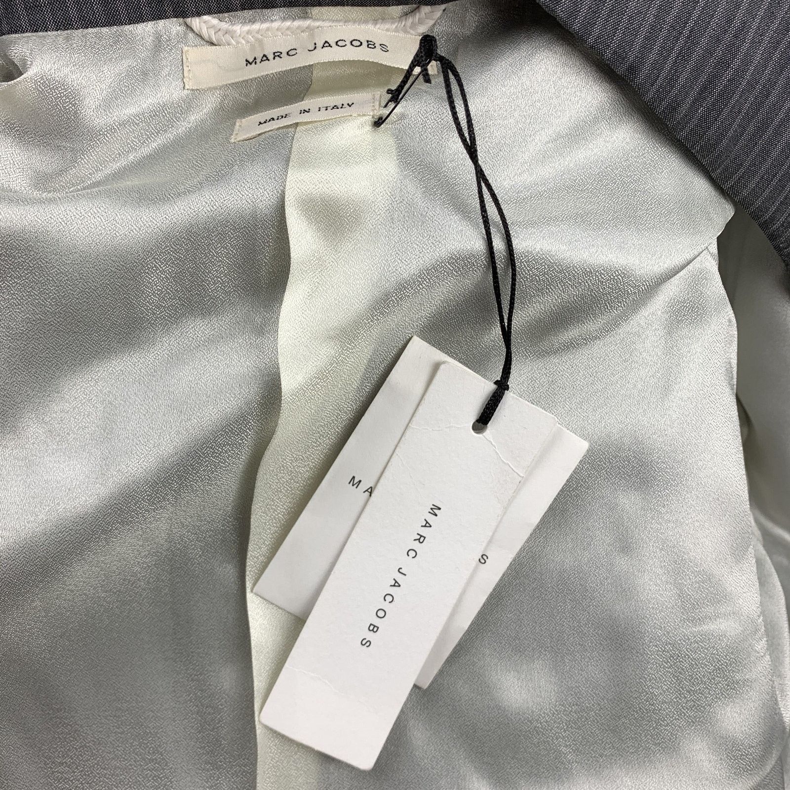 Marc Jacobs MARC JACOBS Size 40 Grey Stripe Wool Peak Lapel Sport Coat Size 40R - 6 Thumbnail