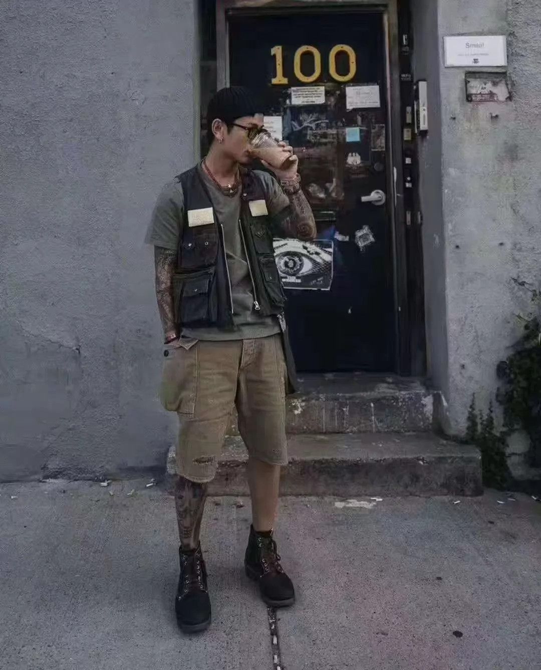 Visvim visvim 19aw vets shorts crash khaki 2 95 distressed splatter Size US 32 / EU 48 - 8 Thumbnail