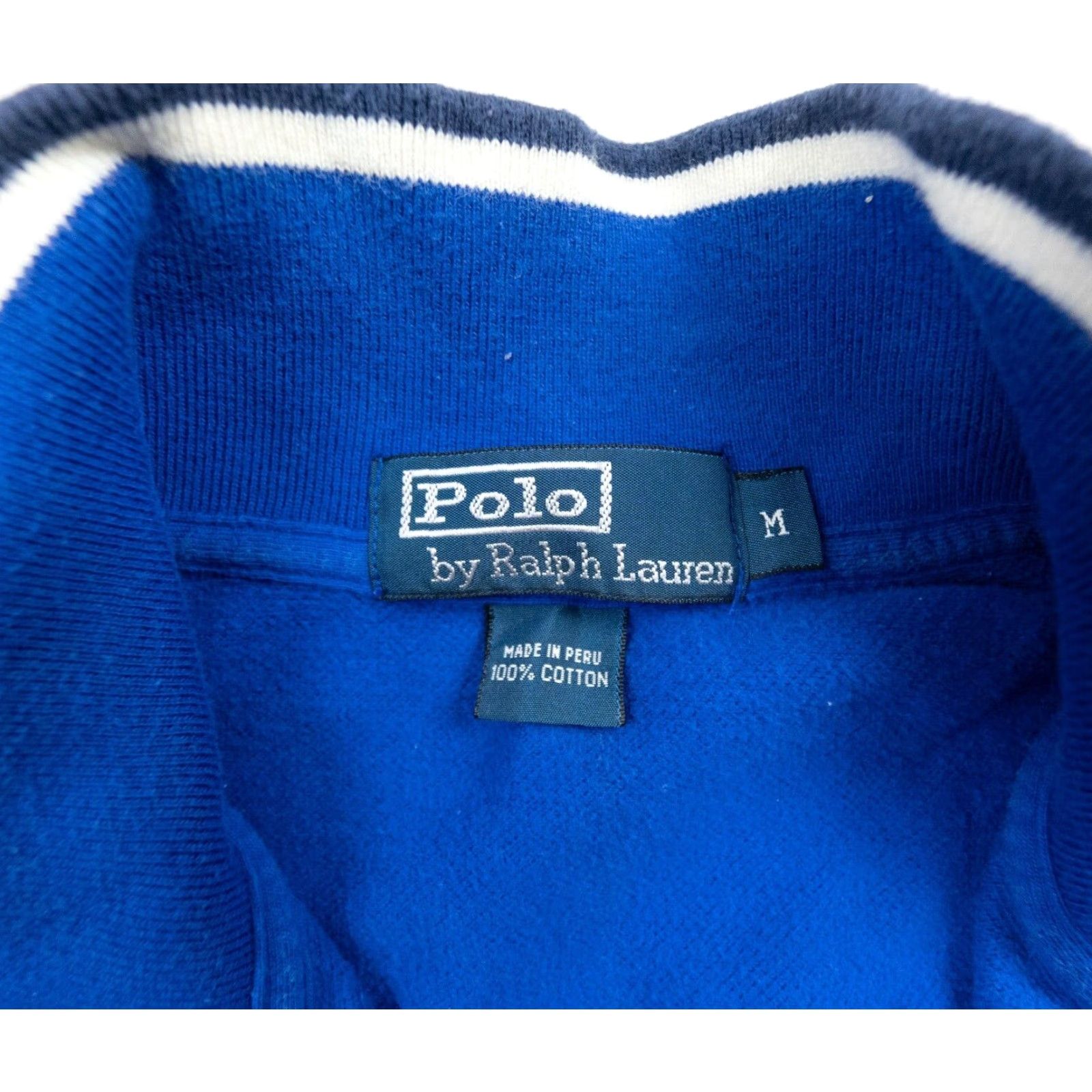 Polo Ralph Lauren Polo Ralph Lauren Sweater Mens Medium Blue 1/4 Zip Pullover Mock Neck Preppy Size US M / EU 48-50 / 2 - 7 Thumbnail