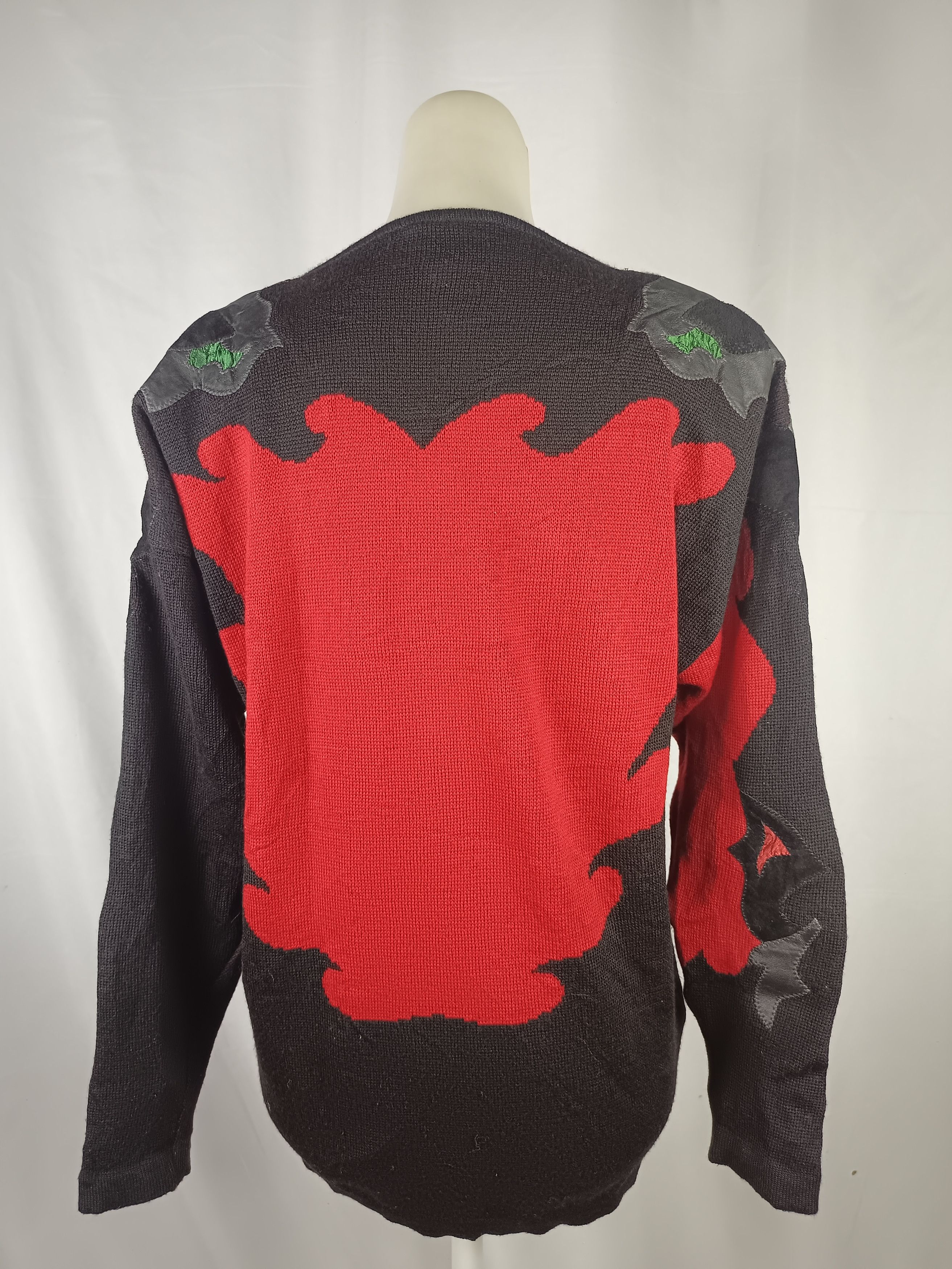 Japanese Brand Crazy Vintage Place Vendome leather Knit Crewneck Sweater Size M / US 6-8 / IT 42-44 - 13 Thumbnail