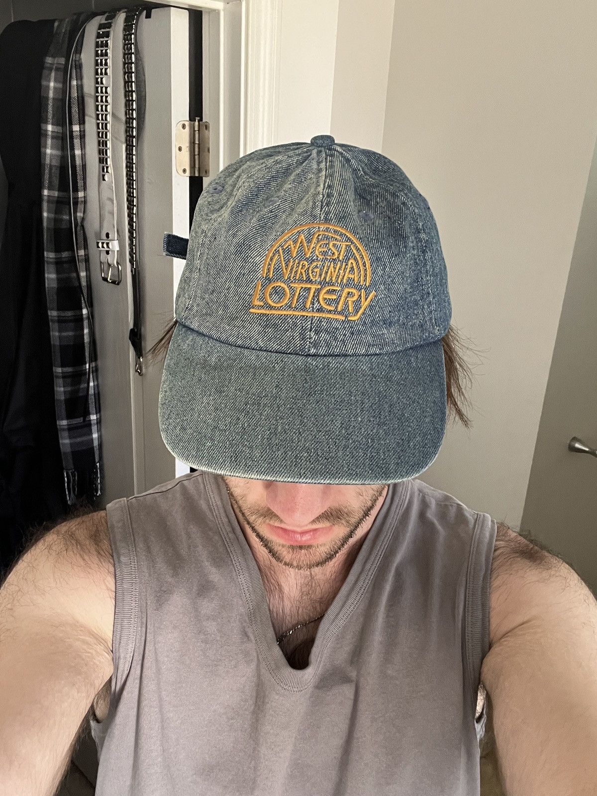Other Vintage West Virginia Lottery Denim Hat Cap Size ONE SIZE - 6 Thumbnail