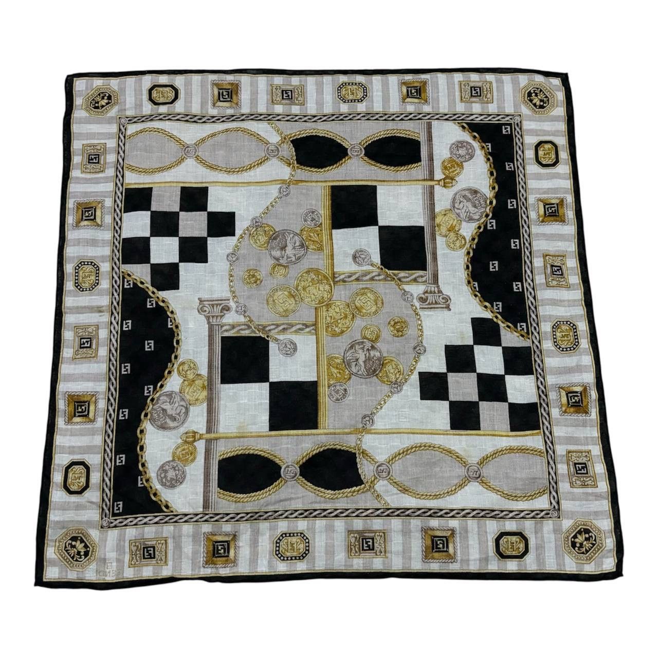 Fendi Fendi Zucca FF Logo Mini Scarf Neckerchief Handkerchief Size ONE SIZE - 2 Thumbnail