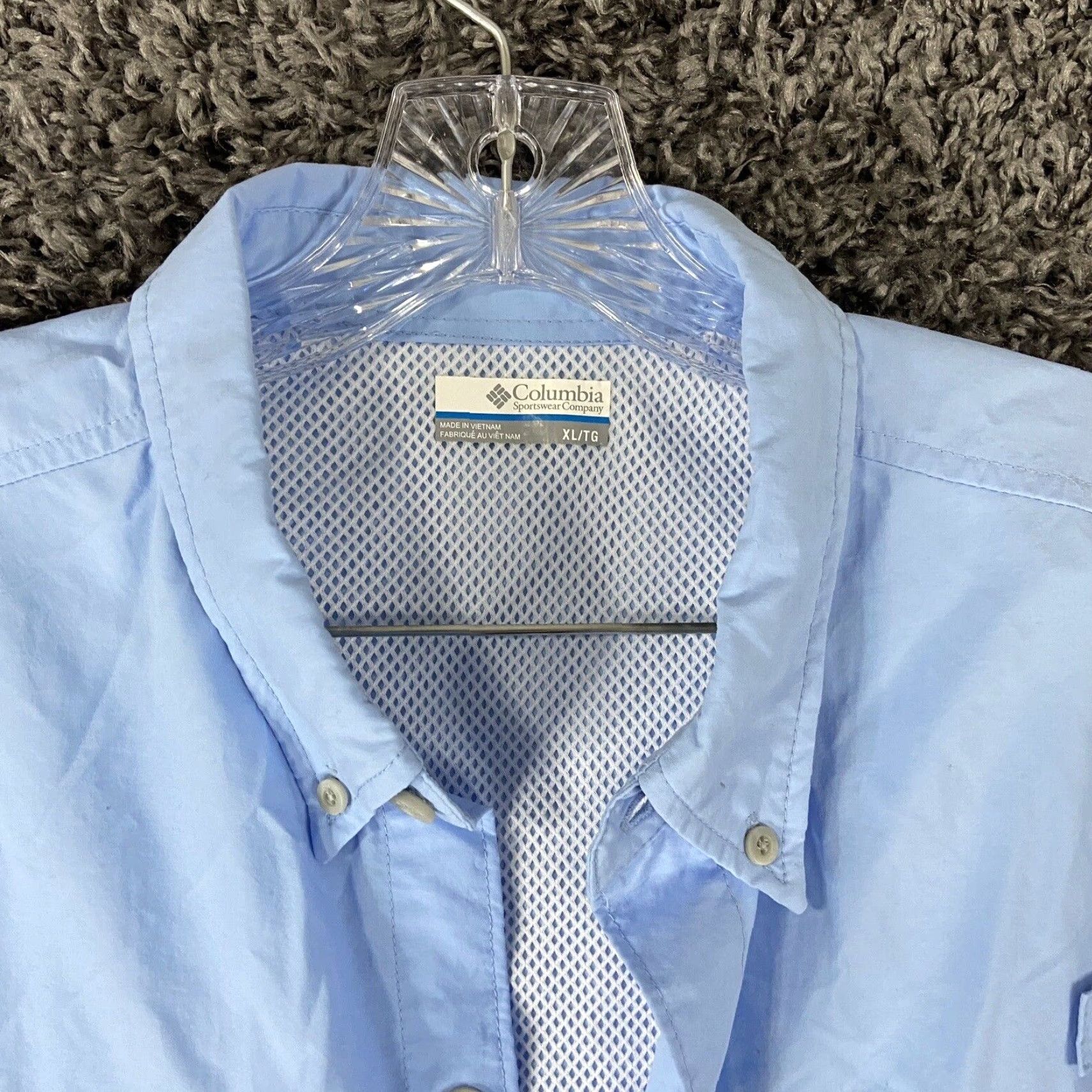 Vintage Columbia PFG Button-Up Shirt Men XL Blue Outdoor Long Sleeve Mens Size US XL / EU 56 / 4 - 6 Thumbnail