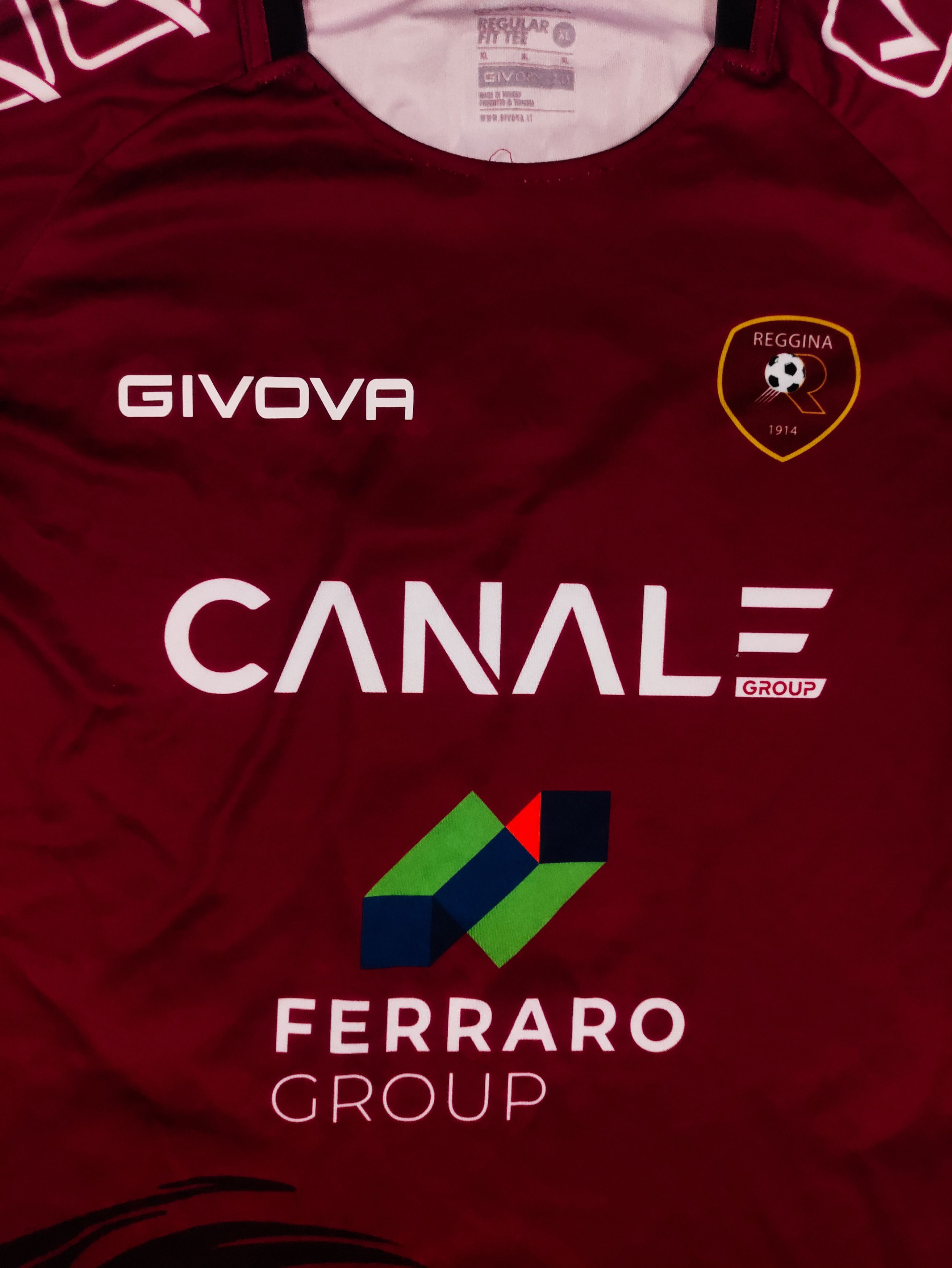 Other Thiago Cionek #3 Reggina Calcio 2022 2023 Givova Home Shirt Size US XL / EU 56 / 4 - 10 Thumbnail