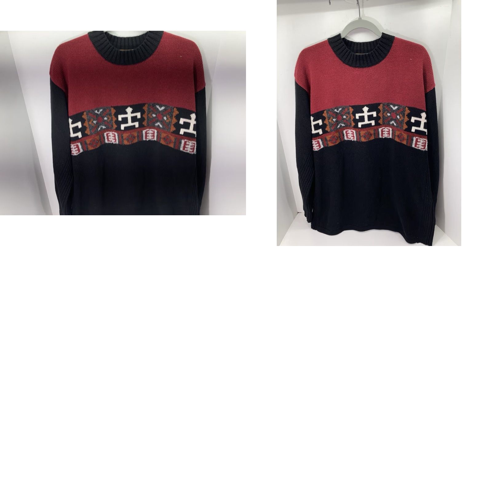 Vintage VINTAGE Aztec Tribal Sweater Men L Black Long Sleeve Cotton Pullover 1999 Men Mens Size US L / EU 52-54 / 3 - 9 Thumbnail