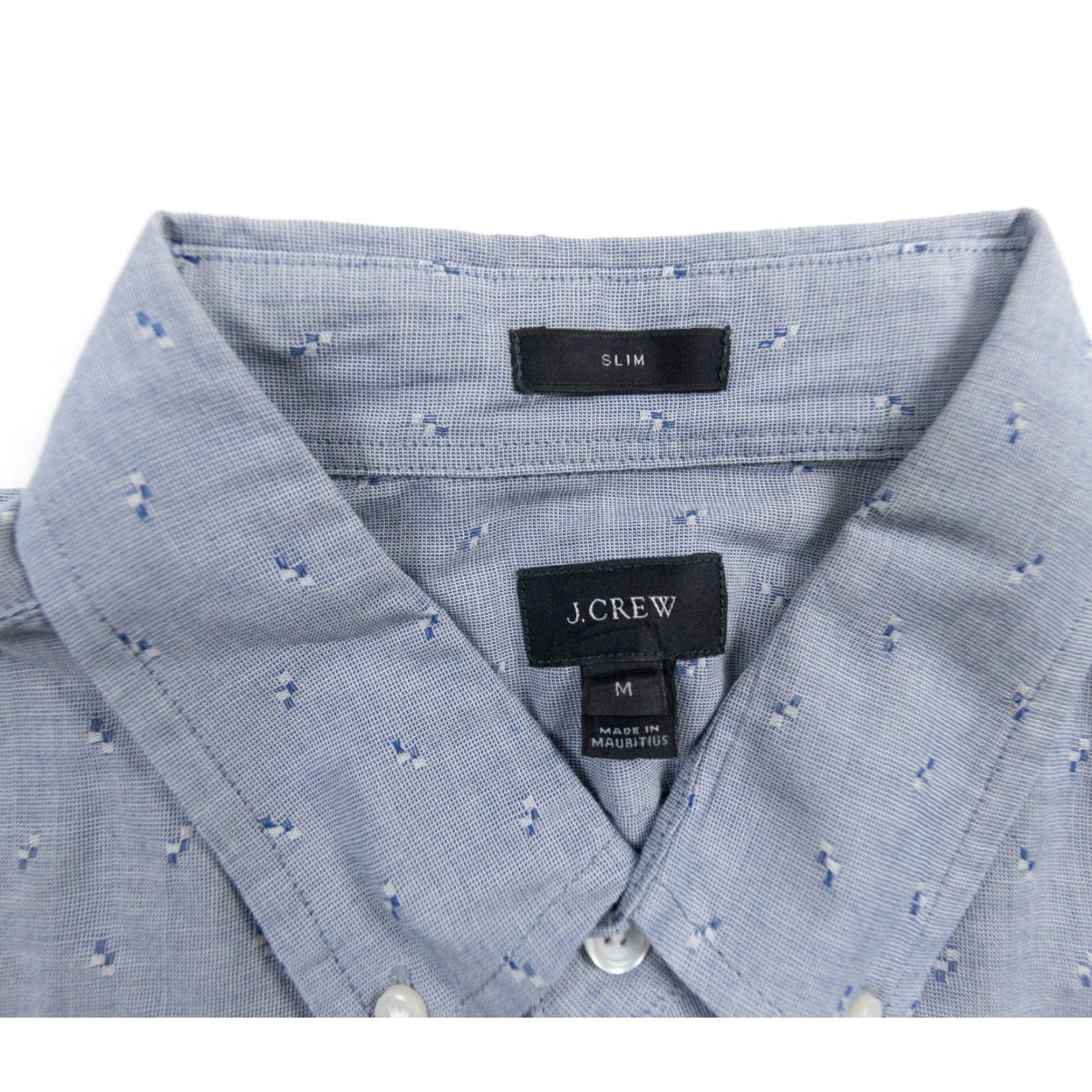 J.Crew J.CREW Men's Button-Up Shirt Medium Blue Long Sleeve Slim Fit Collared Solid Casual Workwear Size US M / EU 48-50 / 2 - 6 Thumbnail
