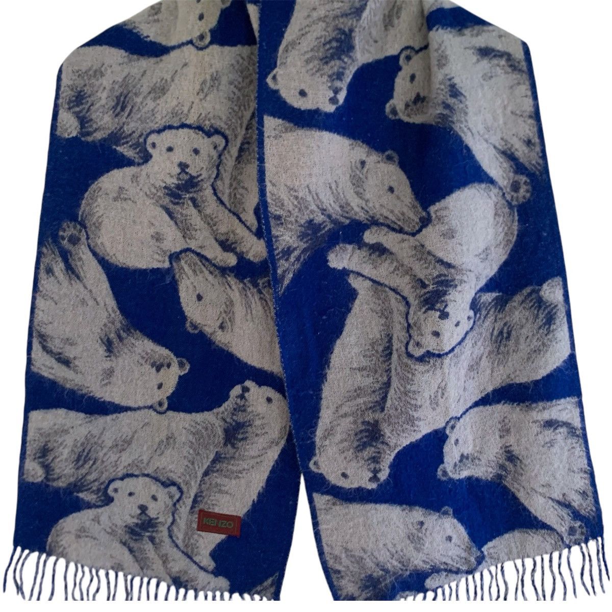 Kenzo Vintage Kenzo Polar Bear Wool Scarf Size ONE SIZE - 4 Thumbnail