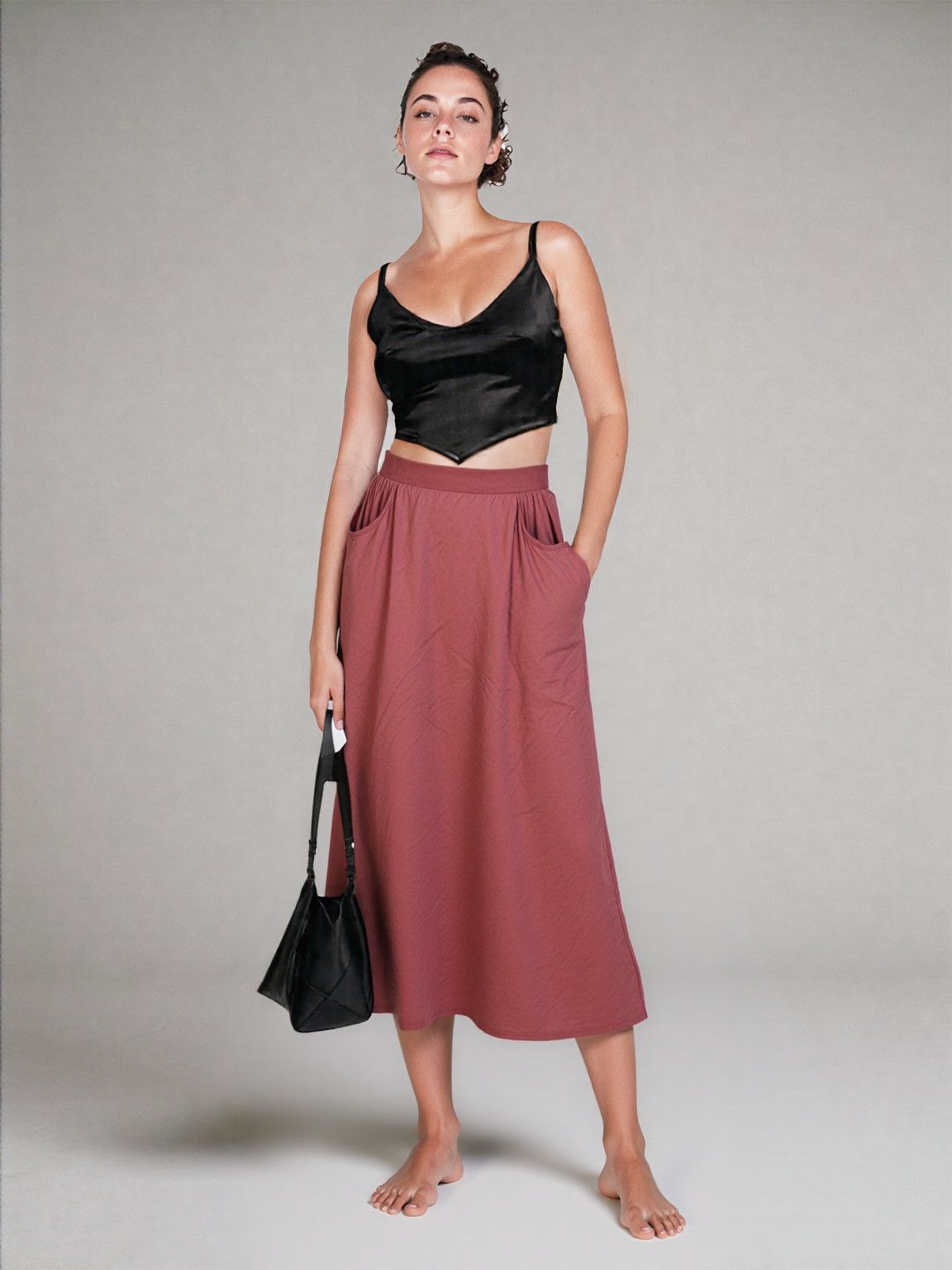 Other LuLaRoe Brown Elegant Avery Skirt Micro Suede NWT Small Size 28" / US 6 / IT 42 - 1 Thumbnail