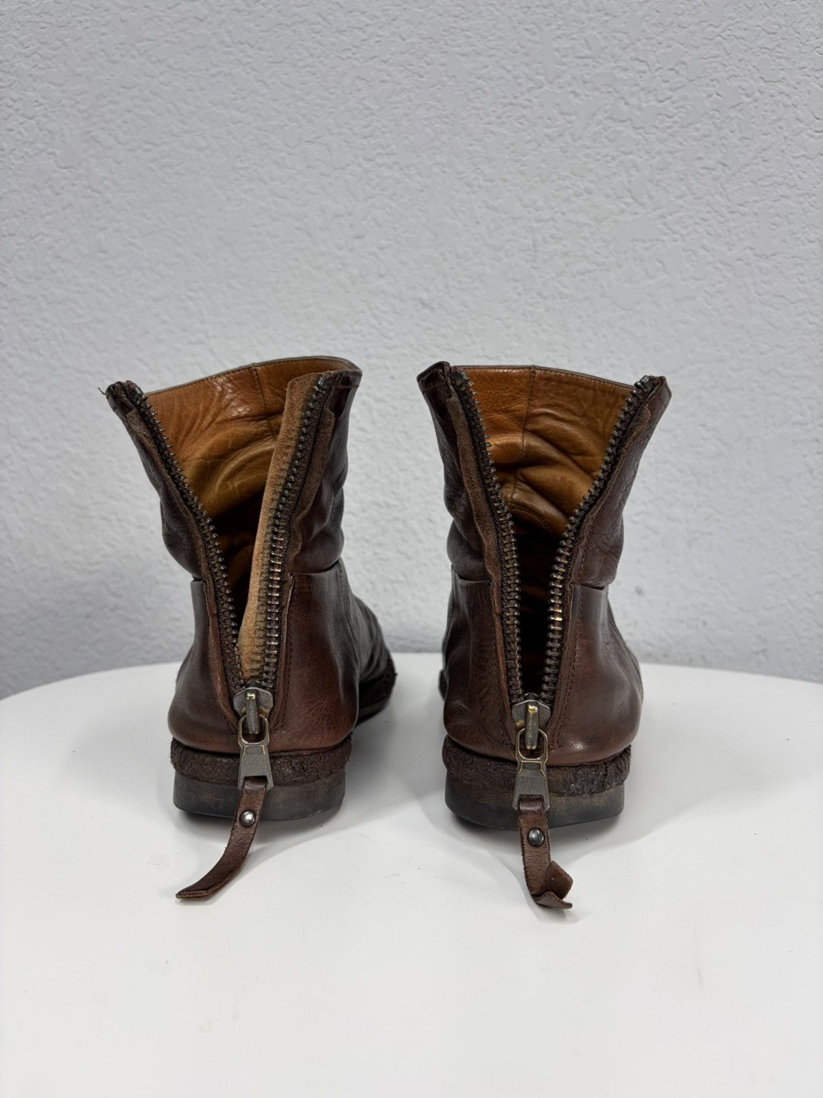 Hedi Slimane Vintage Y2K Guidi CCP Style Distressed Leather Biker Boots Size US 9 / EU 42 - 12 Thumbnail