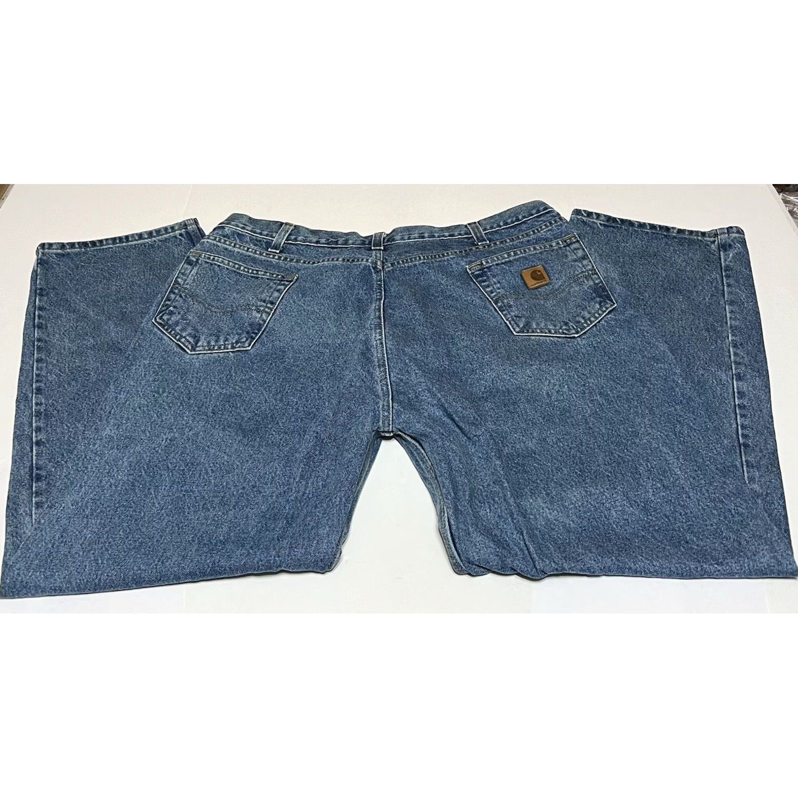 Carhartt Carhartt B460 Jeans - 42x32 100% Cotton Blue Relaxed Fit Denim Mens Straight 5-Pocket USA Classic Shirt Hm Size US 42 / EU 58 - 2 Thumbnail