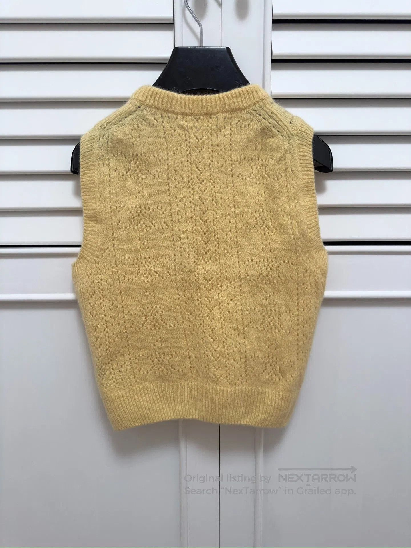 Celine CELINE Triomphe Openwork Knit Vest M. Size M / US 6-8 / IT 42-44 - 3 Thumbnail
