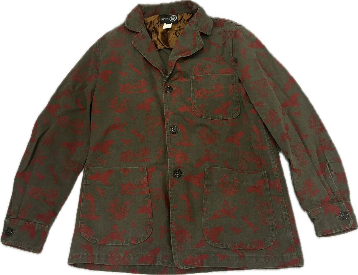 South2 West8 South2 West8 S2W8 Red Bird Print Green Denim Sports Jacket Size US S / EU 44-46 / 1 - 1 Thumbnail