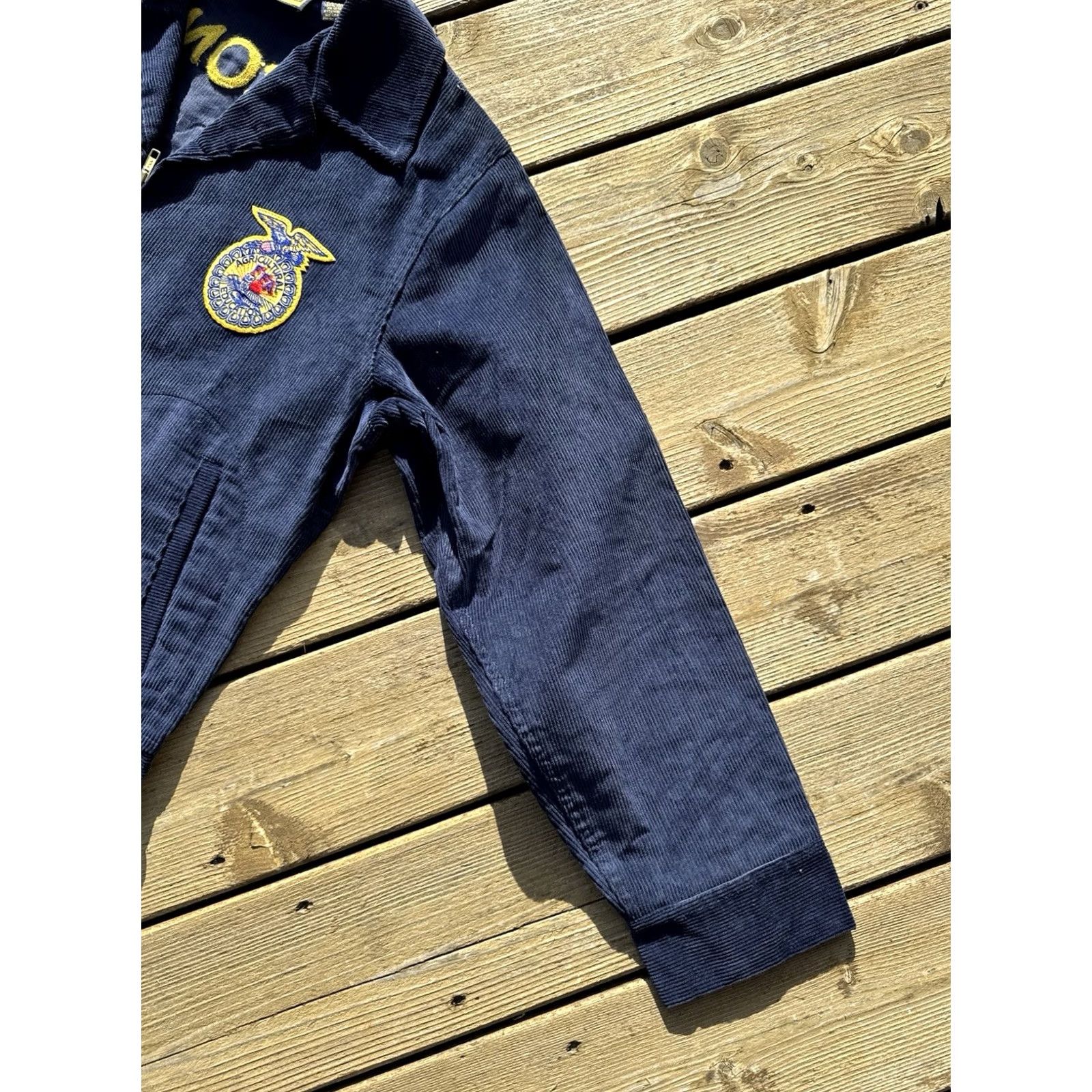 Vintage VINTAGE FFA Corduroy Jacket Shirt Adult Small Blue 1990s Wisconsin Cashton Embroidery Size US XXS / EU 40 - 6 Thumbnail
