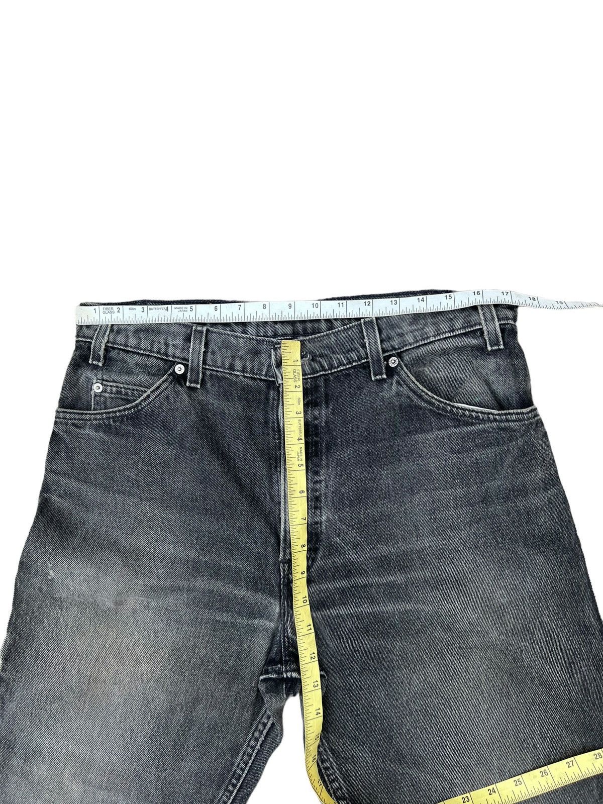 Levi's 1993 Levi’s 550 Orange Tab Sun Fade Black Denim Baggy Jeans Size US 34 / EU 50 - 3 Thumbnail
