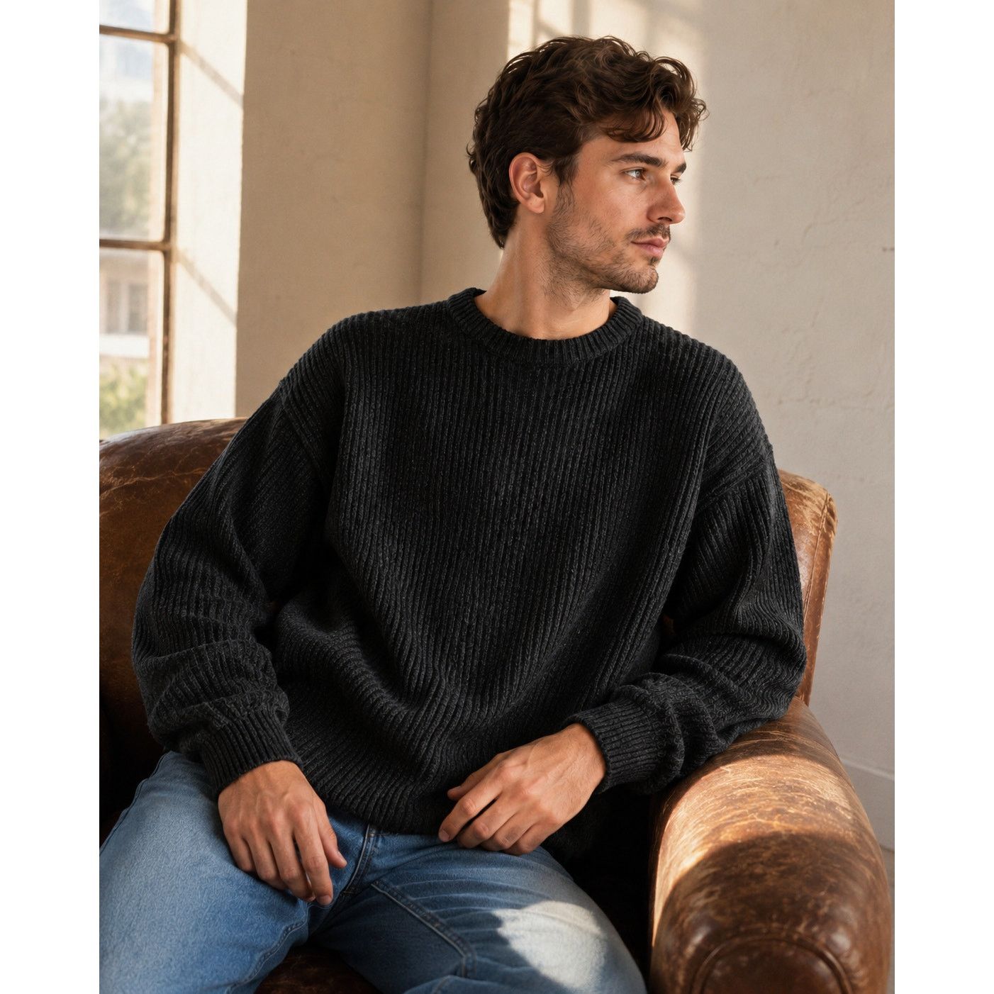 Le TIGRE Vintage Le Tigre Sweater Mens Large Charcoal Black Made USA Size US L / EU 52-54 / 3 - 8 Thumbnail