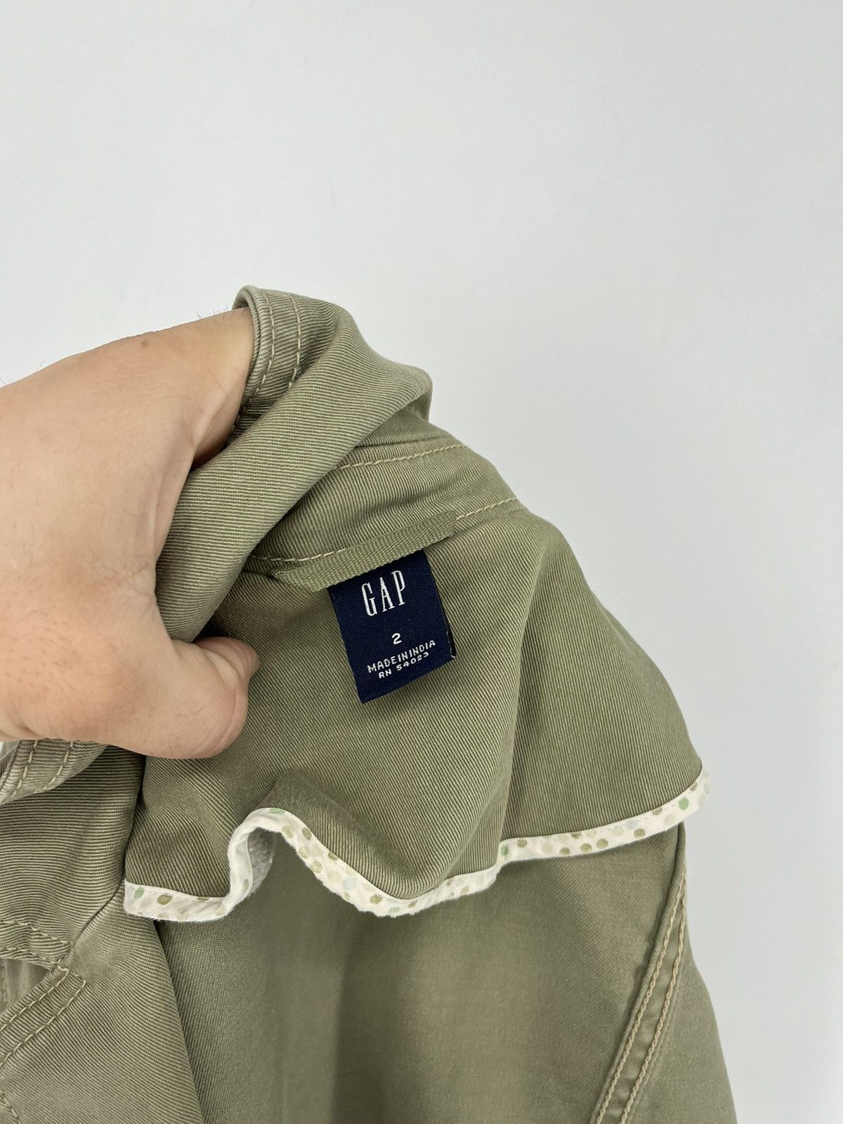 Gap × Vintage Gap Stretch Jean Jacket Womens Sz 2 Denim Gren Coat Button Size M / US 6-8 / IT 42-44 - 7 Thumbnail