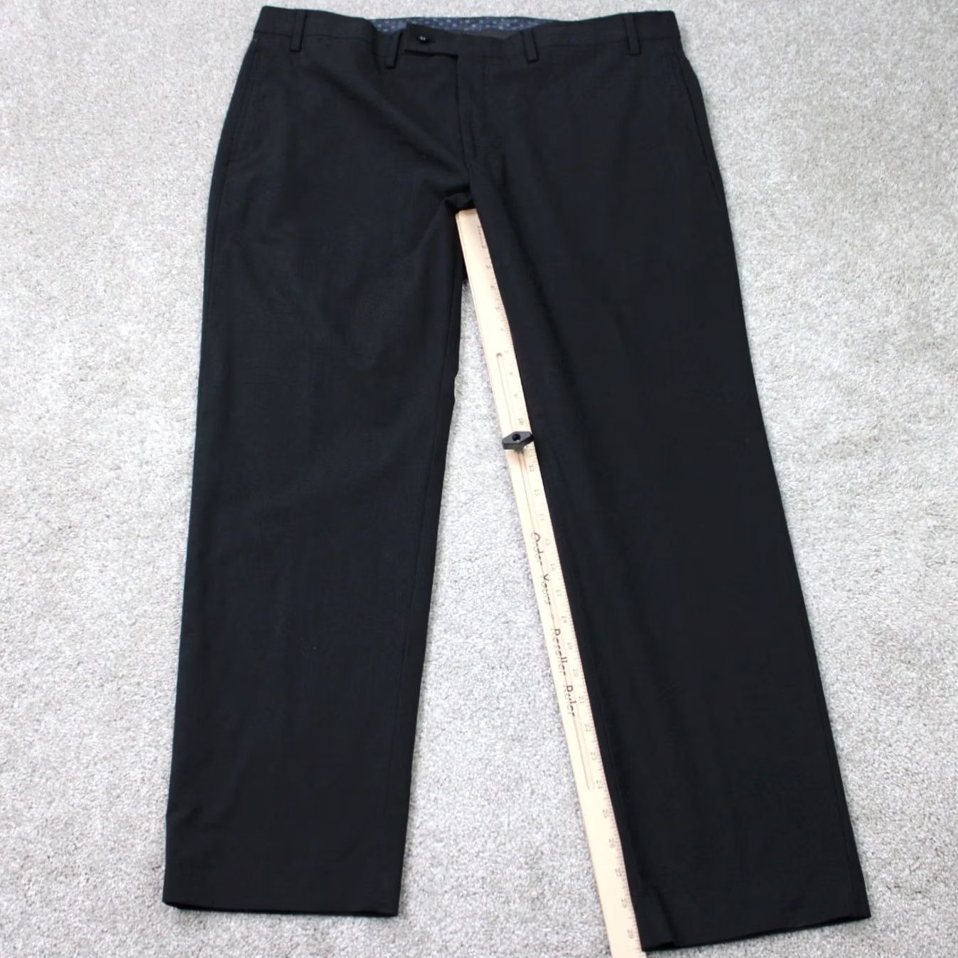 Ralph Lauren LAUREN Ralph Lauren Pants Mens 40x30 Black Flat Front Polyester/Viscose Stretch Dress Pants Size US 40 / EU 56 - 3 Thumbnail