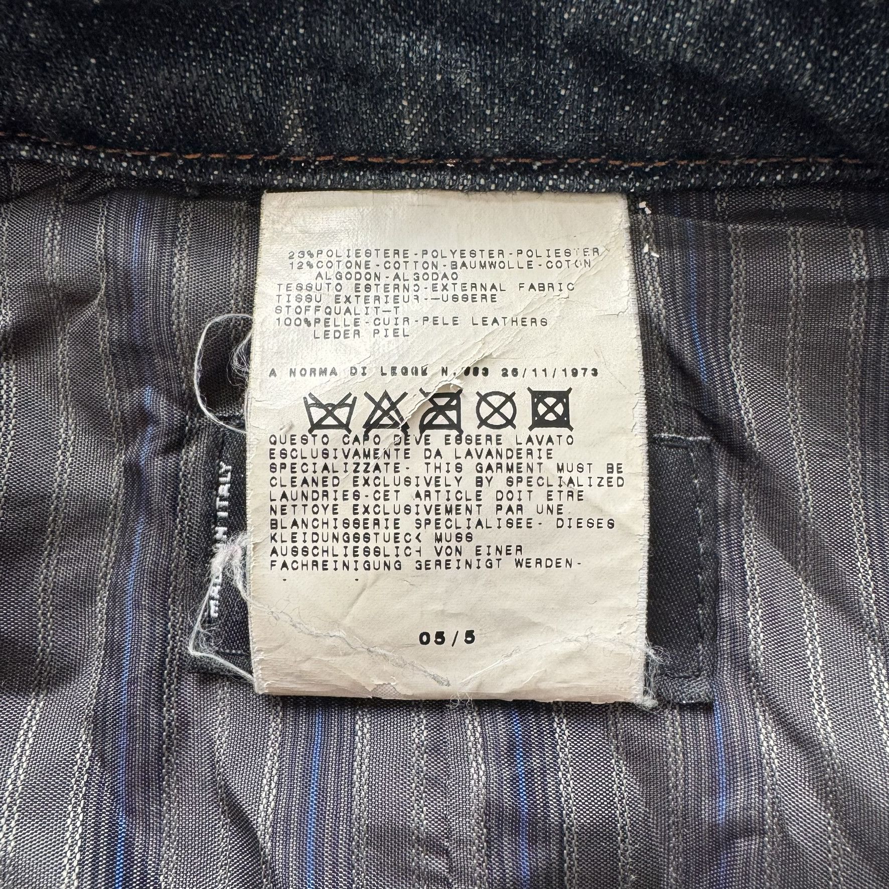 Dolce & Gabbana × Grailed Dolce&Gabbana Denim Jacket Jeans RARE D&G Leather Size US L / EU 52-54 / 3 - 7 Thumbnail